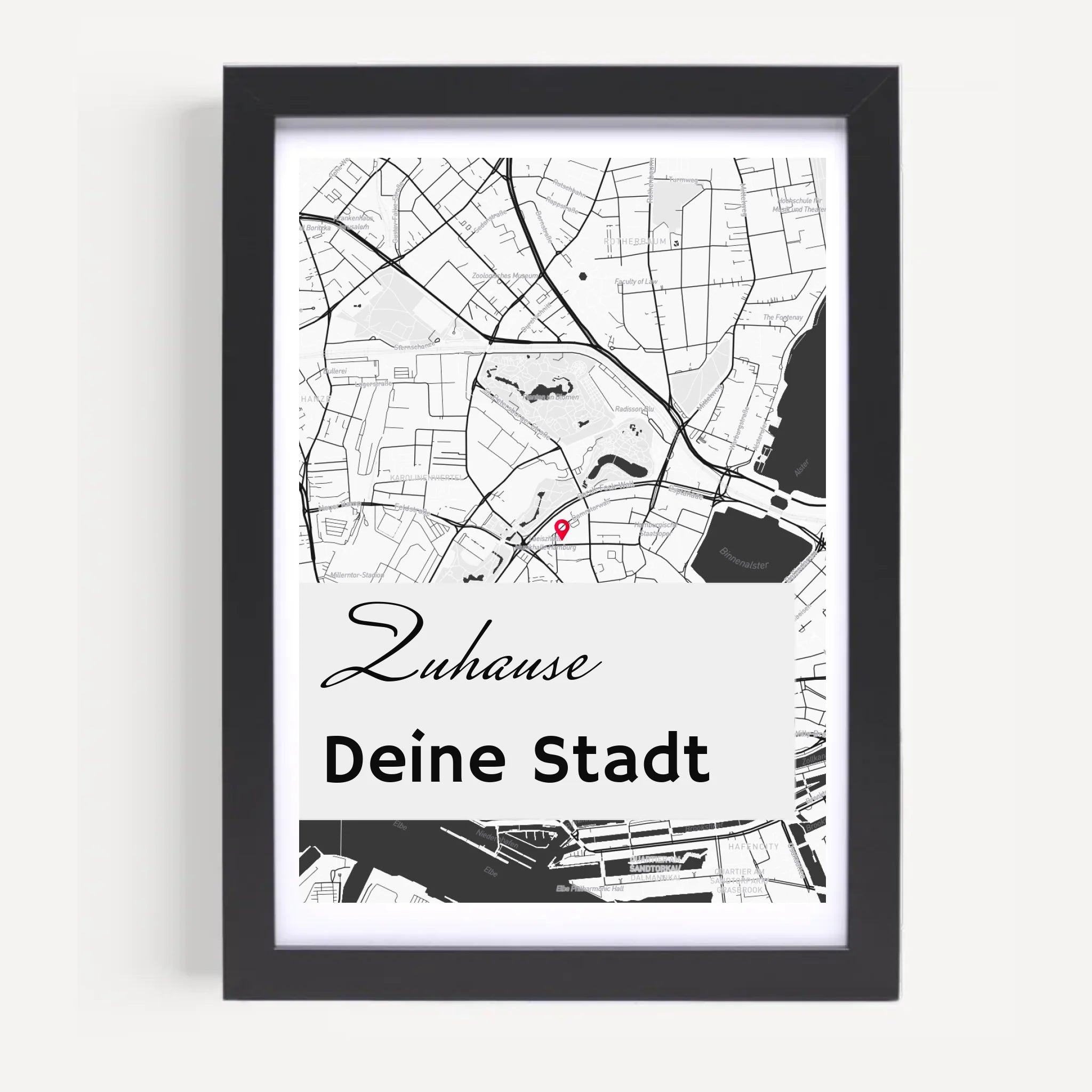 Personalisiertes Kartenposter Stadtkarte Koordinaten Map deiner Stadt - Cantty