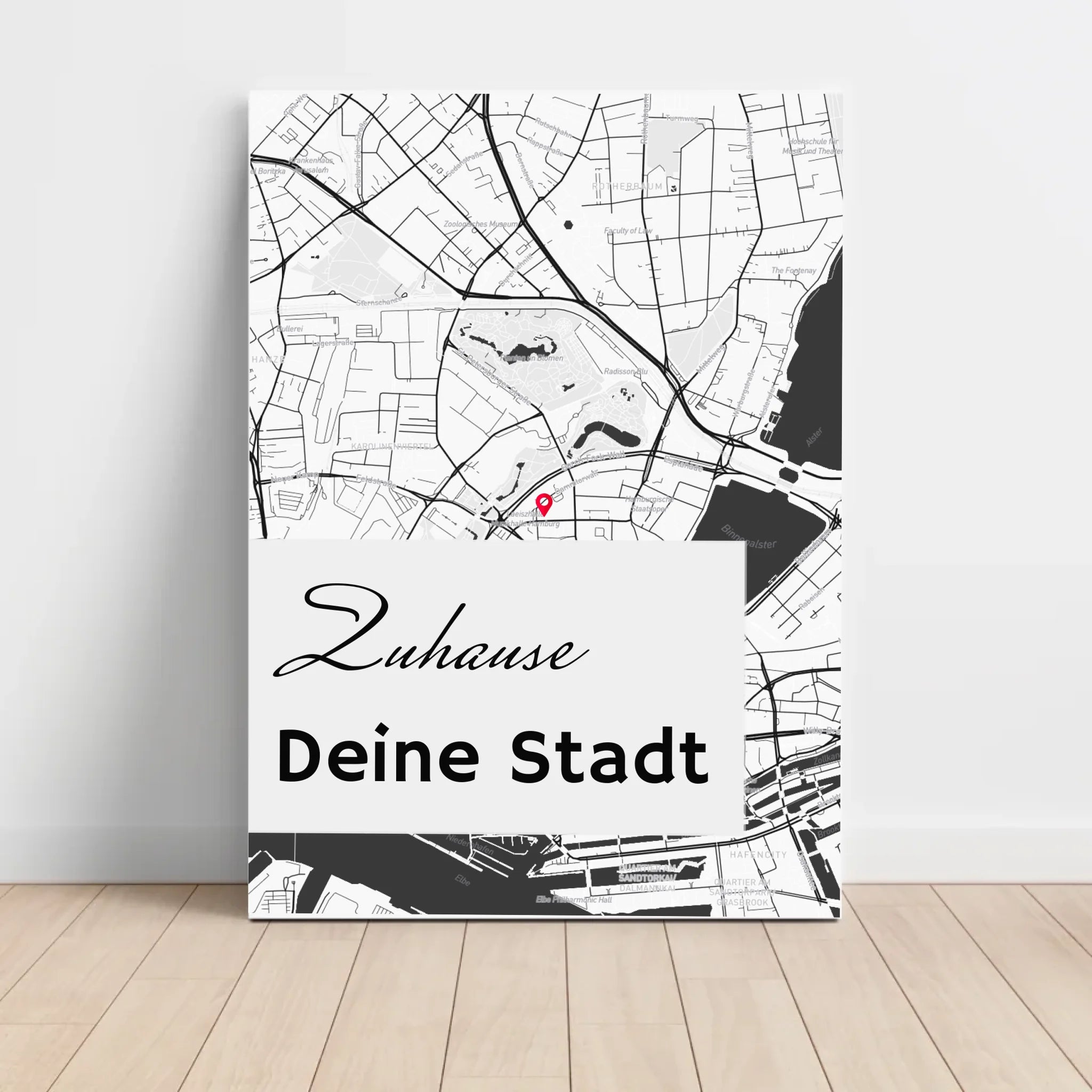 Personalisiertes Koordinatenposter Stadtkarte - Cantty