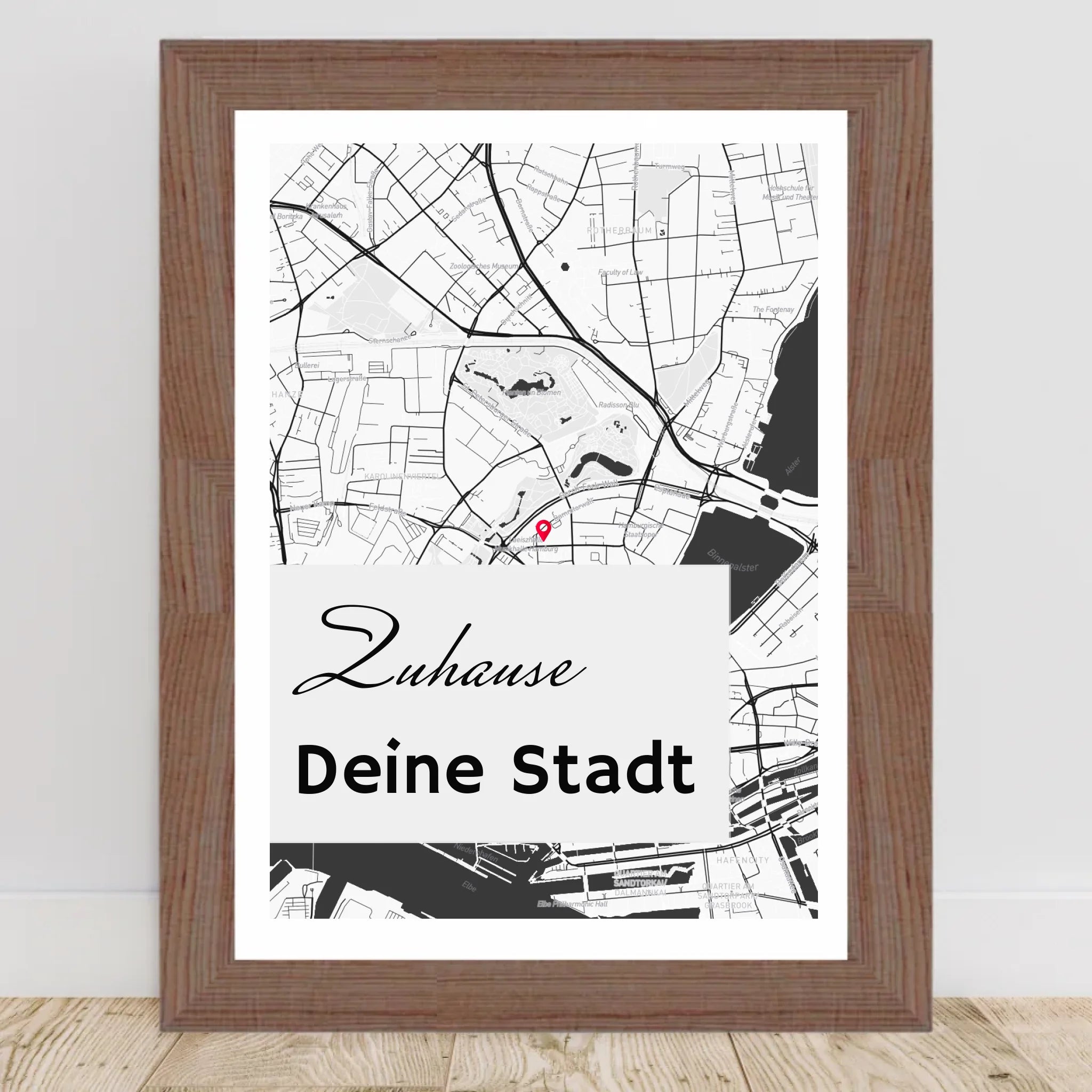 Personalisiertes Koordinatenposter Stadtkarte - Cantty