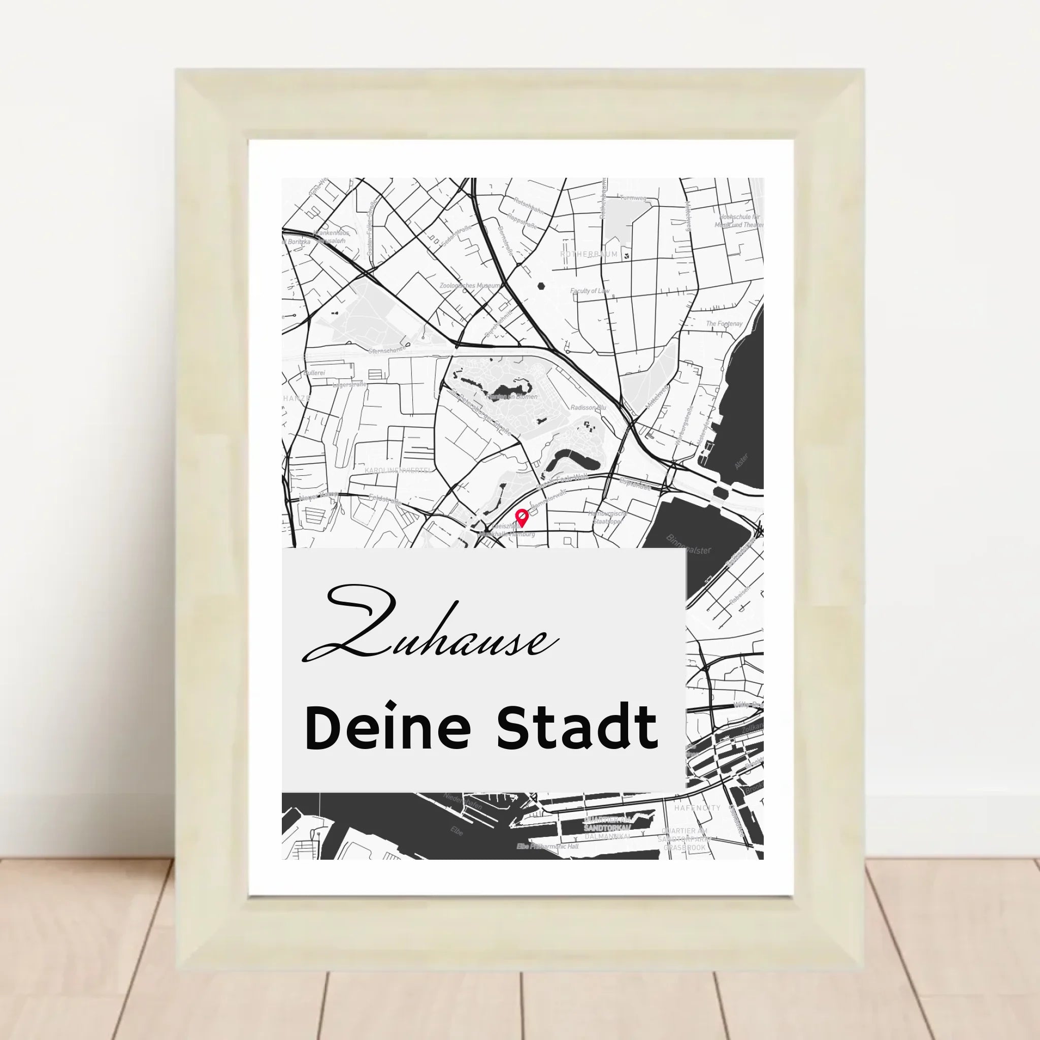 Personalisiertes Koordinatenposter Stadtkarte - Cantty