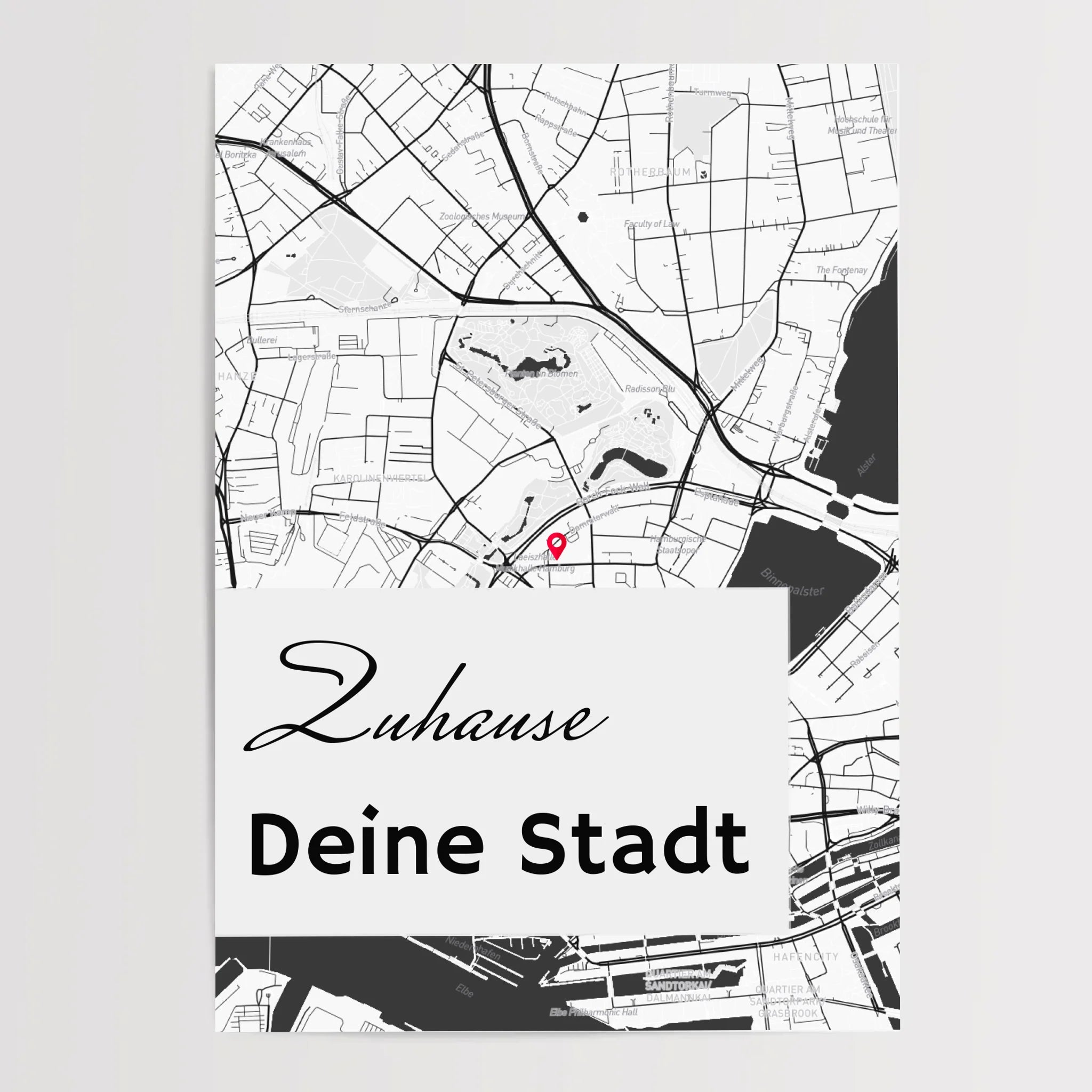 Personalisiertes Koordinatenposter Stadtkarte - Cantty