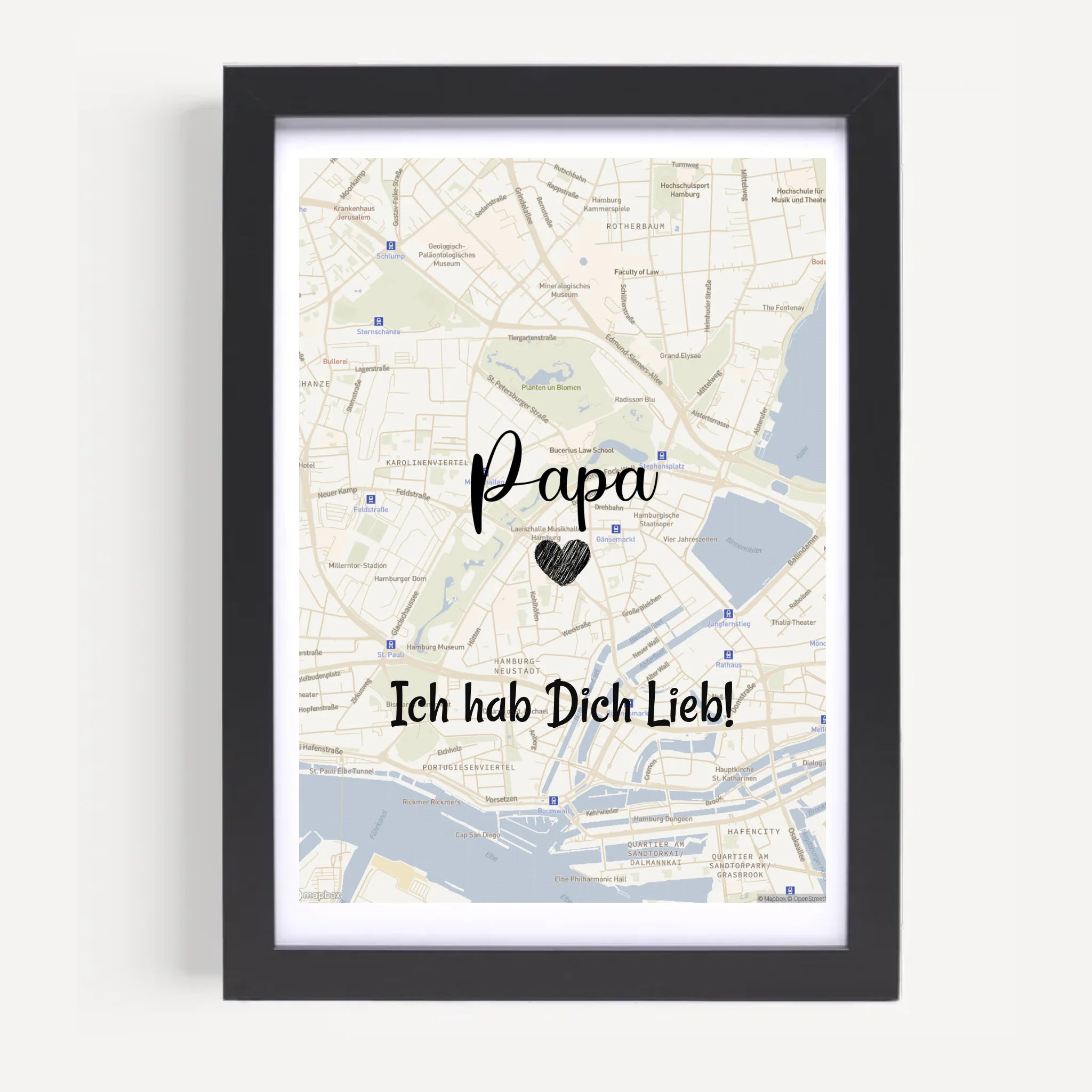 Papa Stadtkarte Poster Geschenk personalisiert - Cantty