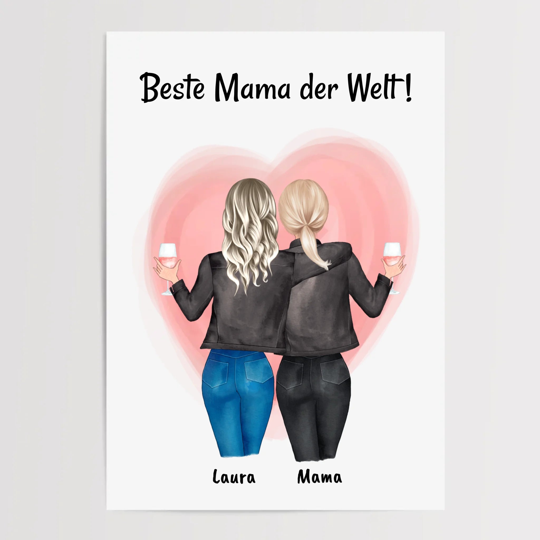 Muttertag Poster Geschenk mit Tochter - Cantty