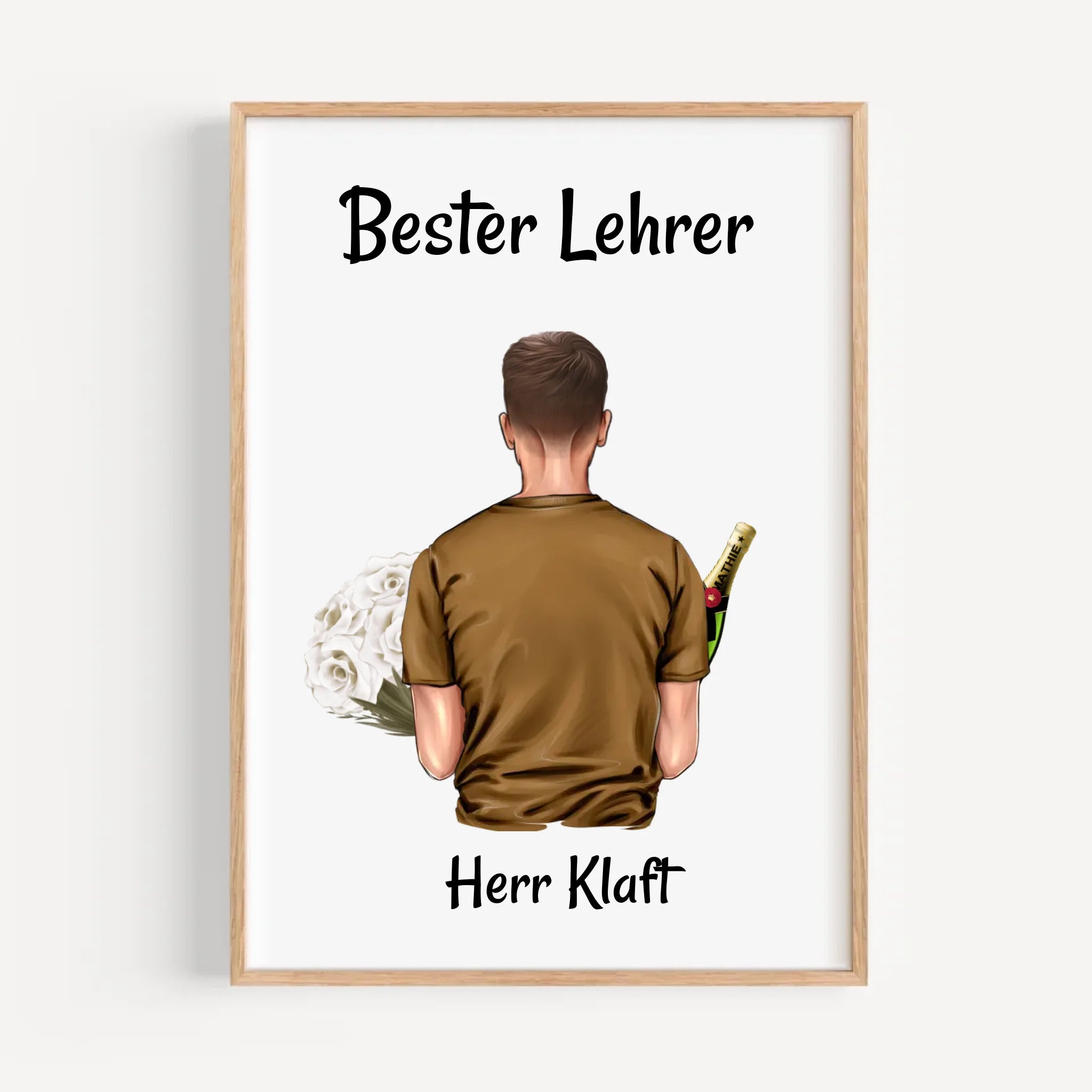 Lehrer Geburtstagsgeschenk Poster personalisiert - Cantty
