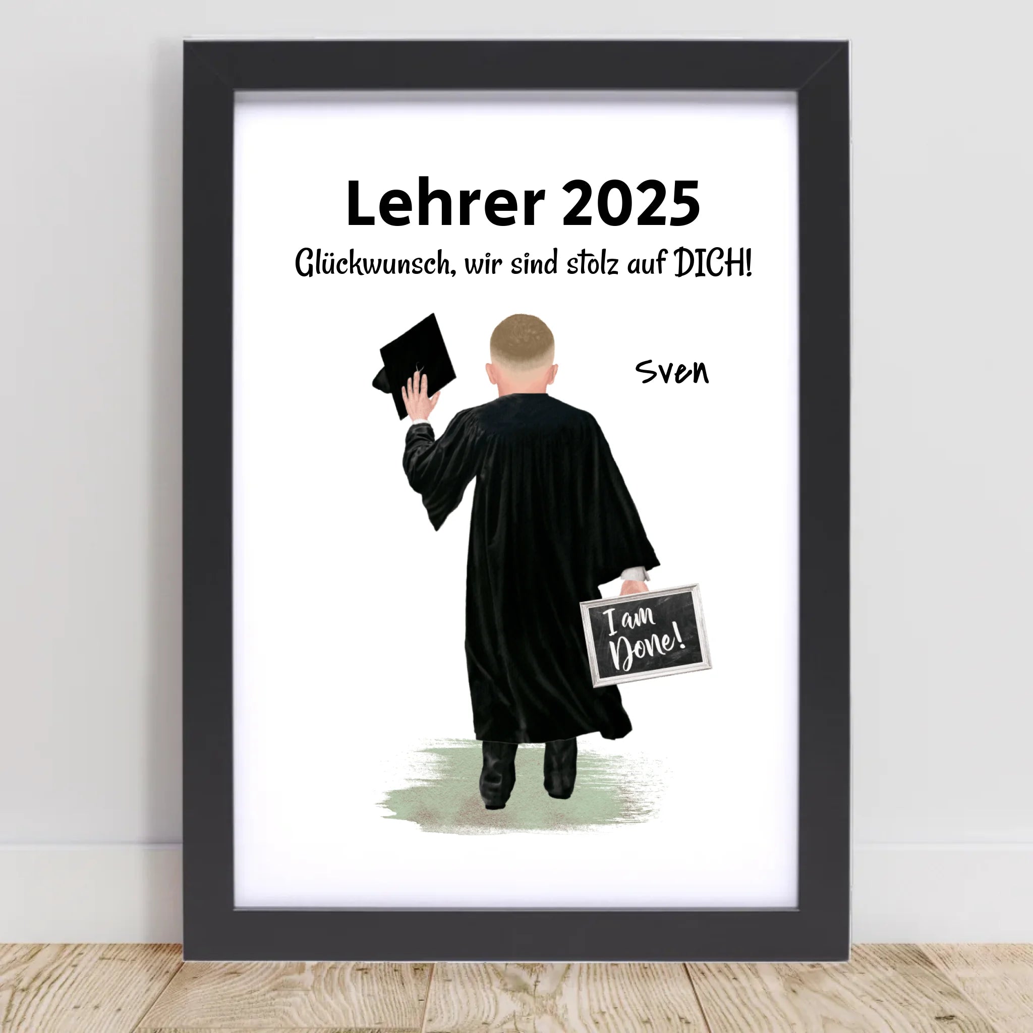 Lehrer Abschluss Prüfung bestanden Poster Geschenk für Mann - Cantty
