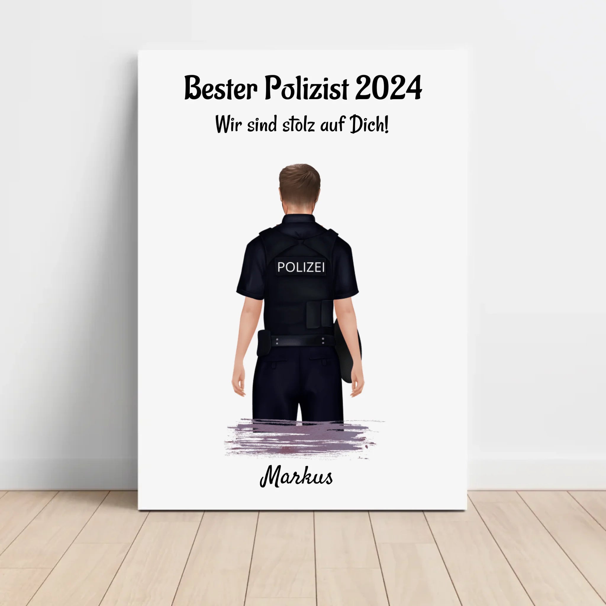 Polizist Mann Abschluss Ausbildung Poster Geschenk - Cantty