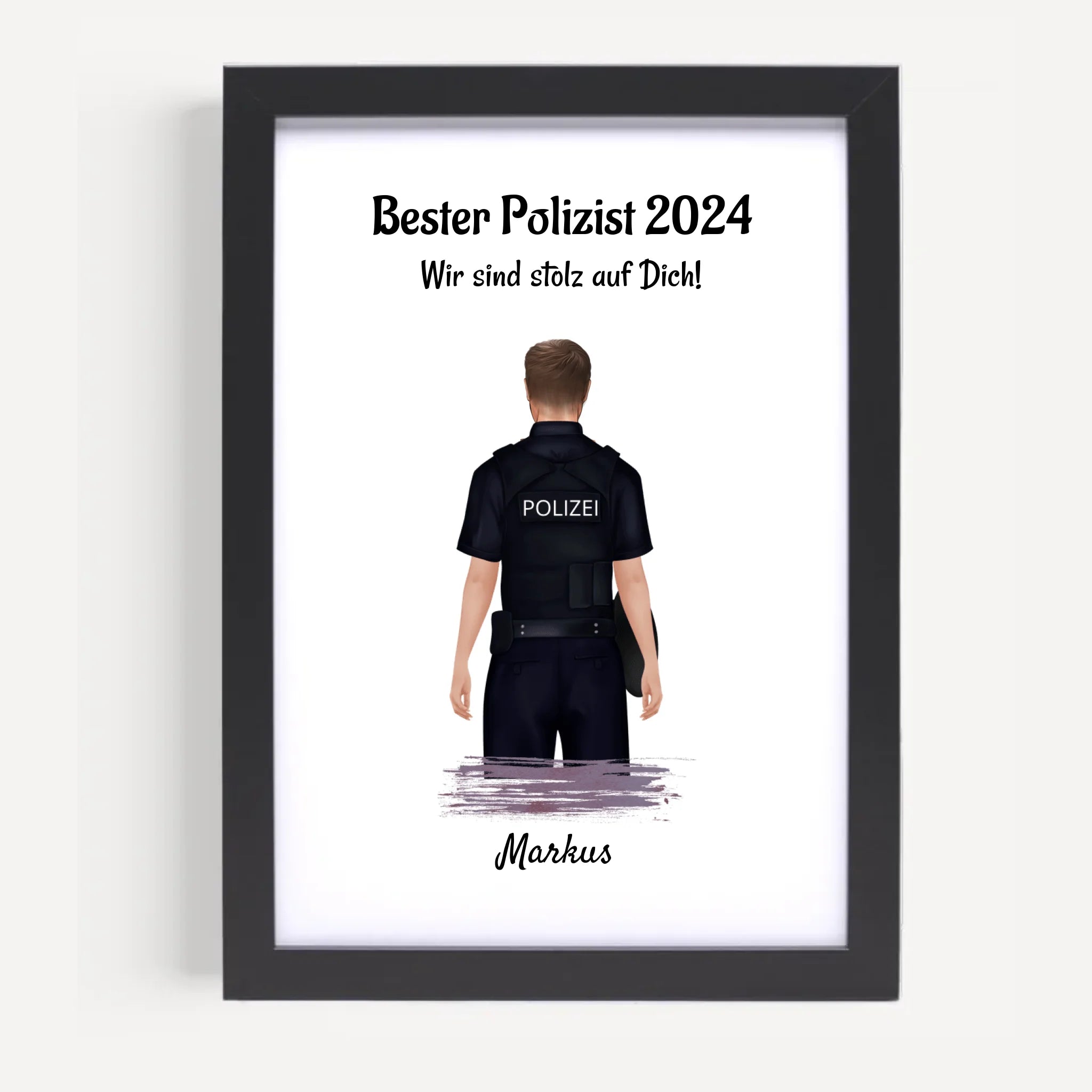 Polizist Mann Abschluss Ausbildung Poster Geschenk - Cantty