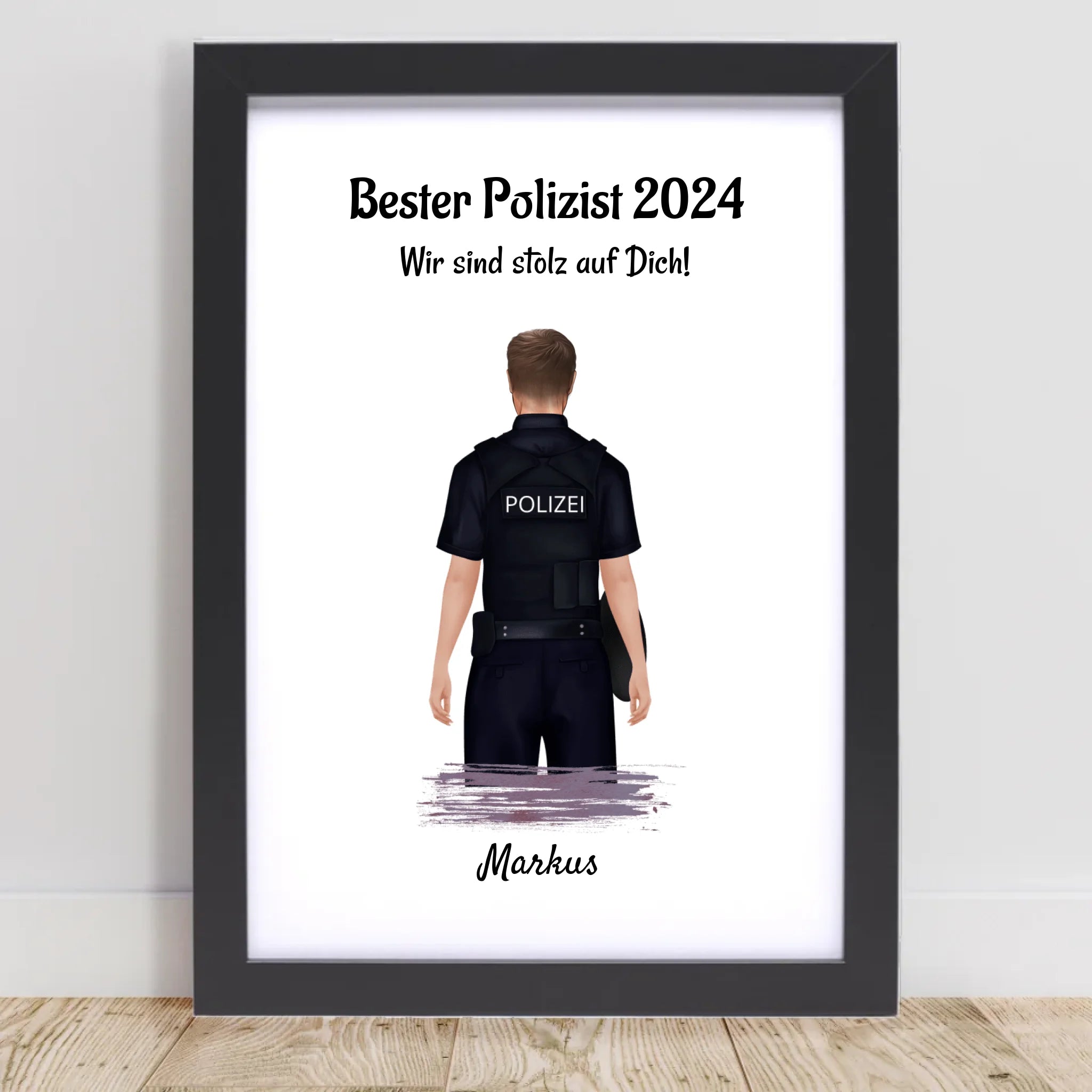 Polizist Mann Abschluss Ausbildung Poster Geschenk - Cantty