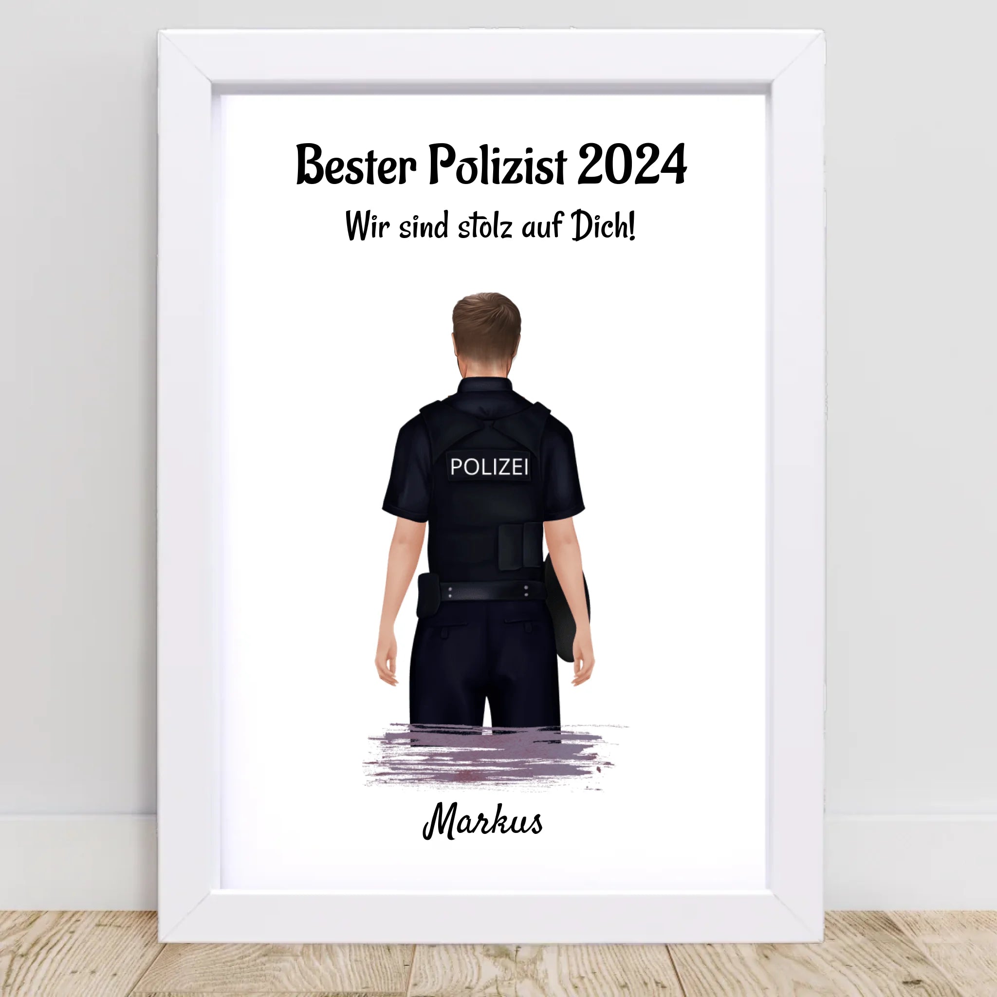 Polizist Mann Abschluss Ausbildung Poster Geschenk - Cantty