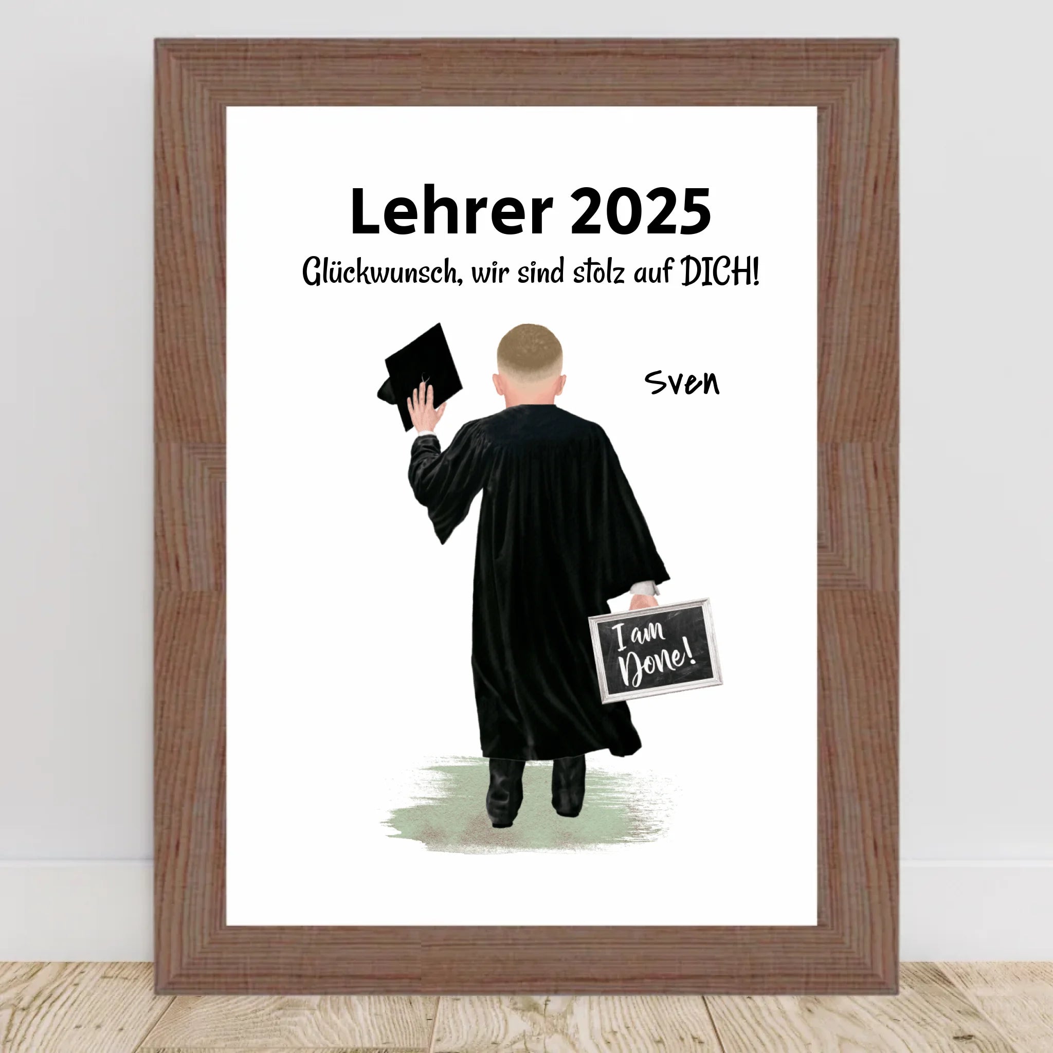 Lehrer Abschluss Prüfung bestanden Poster Geschenk für Mann - Cantty
