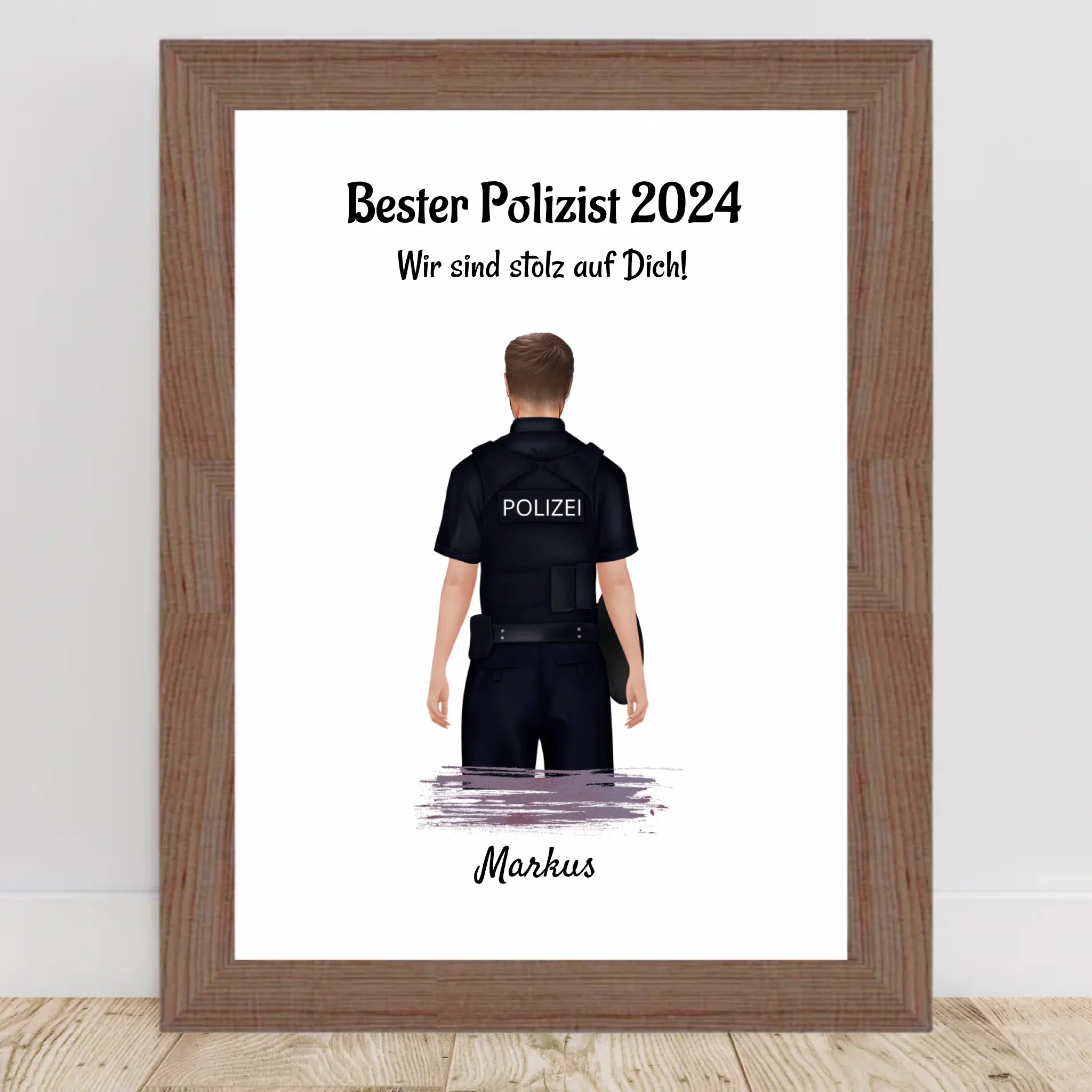 Polizist Mann Abschluss Ausbildung Poster Geschenk - Cantty