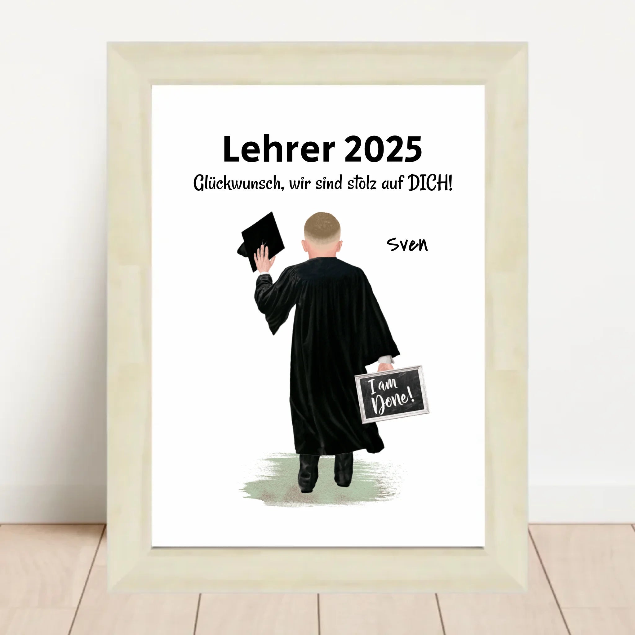 Lehrer Abschluss Prüfung bestanden Poster Geschenk für Mann - Cantty