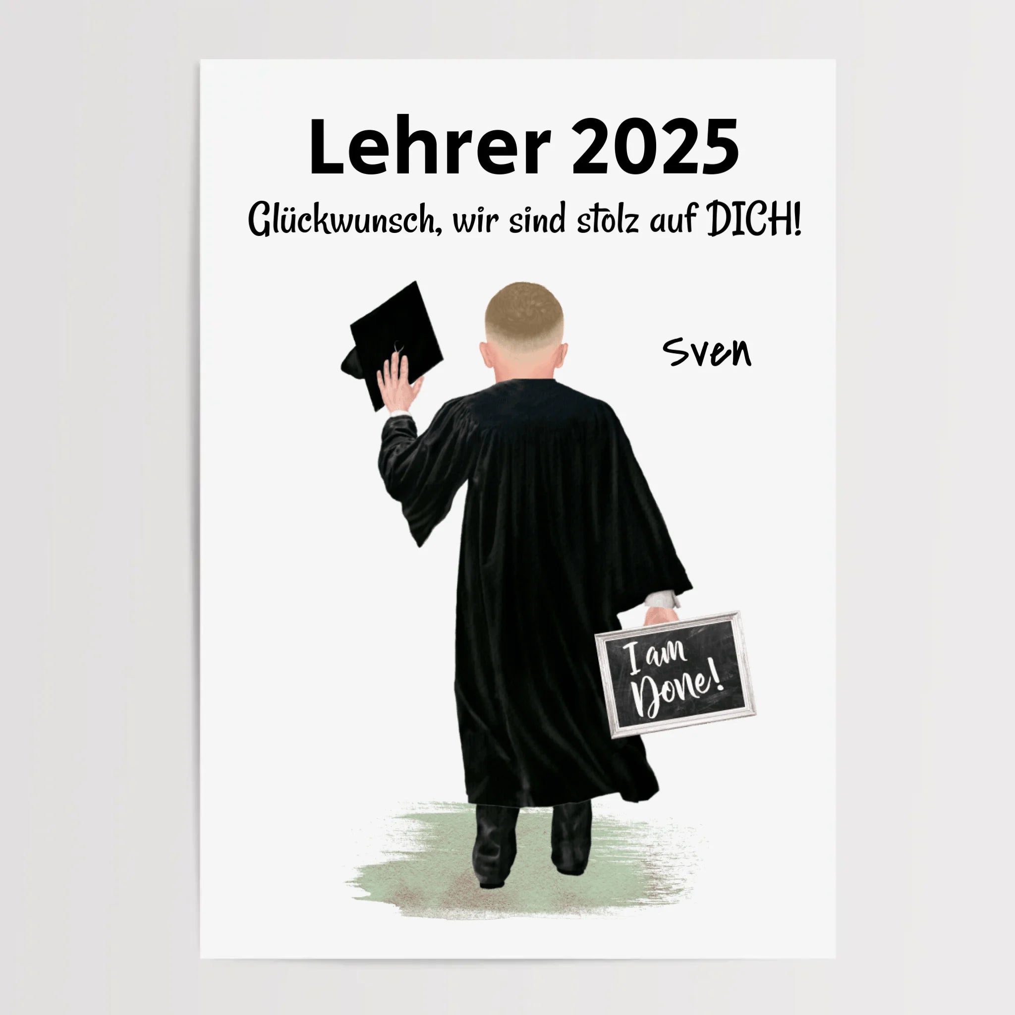 Lehrer Abschluss Prüfung bestanden Poster Geschenk für Mann - Cantty