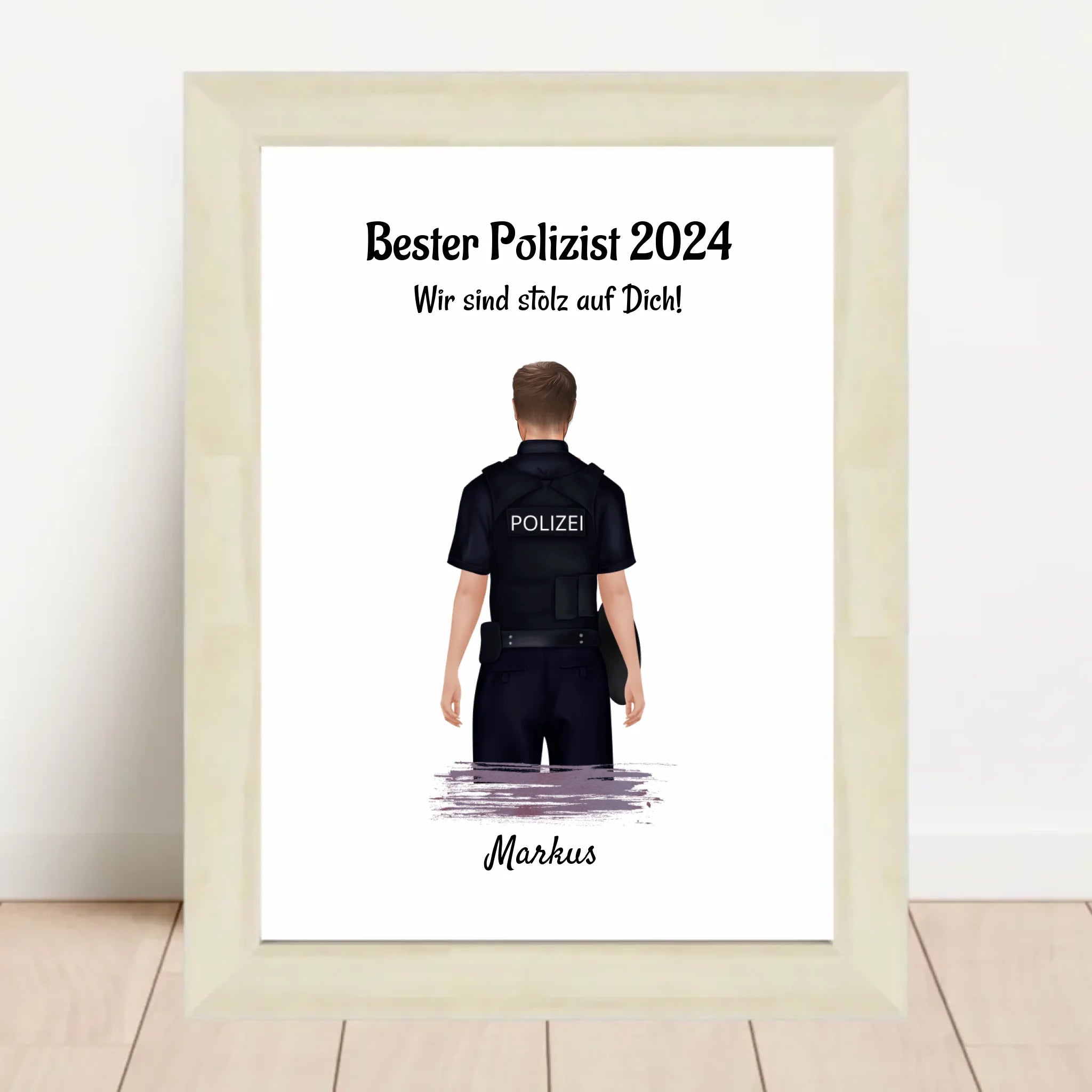 Polizist Mann Abschluss Ausbildung Poster Geschenk - Cantty