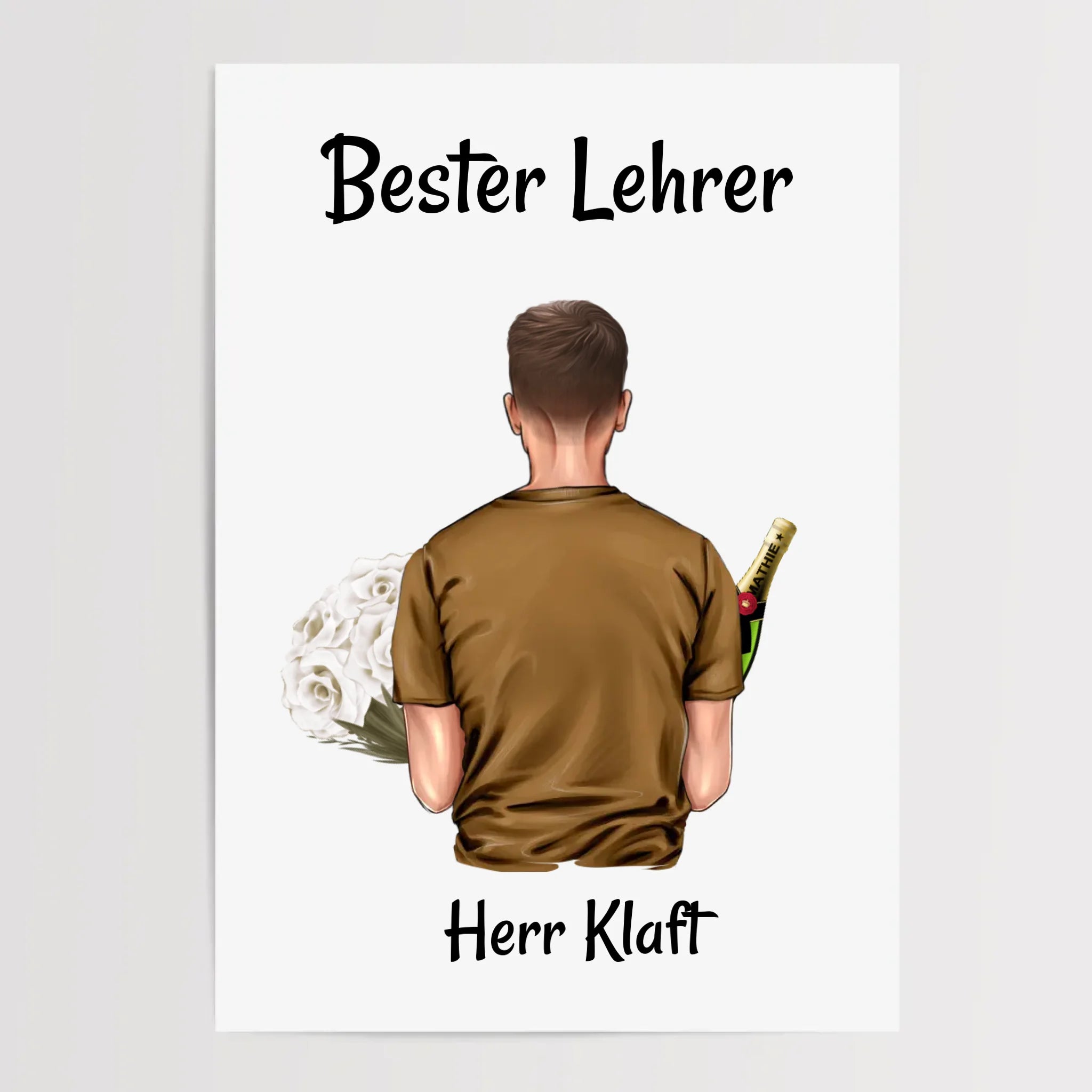 Lehrer Geburtstagsgeschenk Poster personalisiert - Cantty