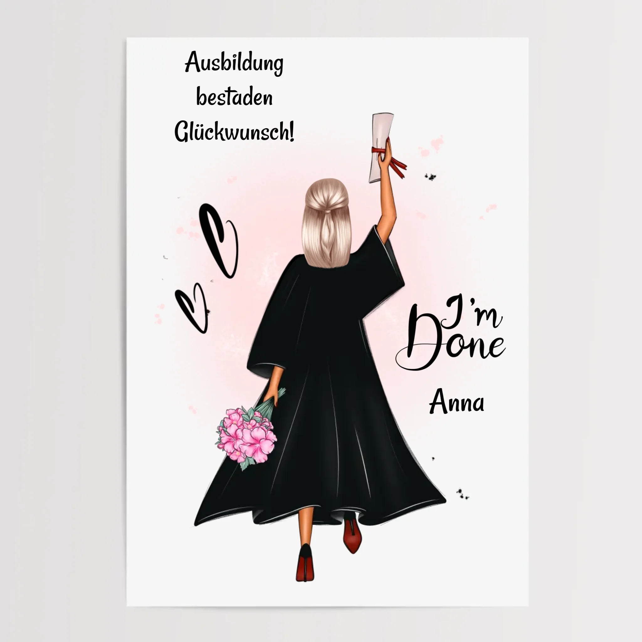 Berufsausbildung Mädchen Abschluss bestanden Geschenk Poster - Cantty
