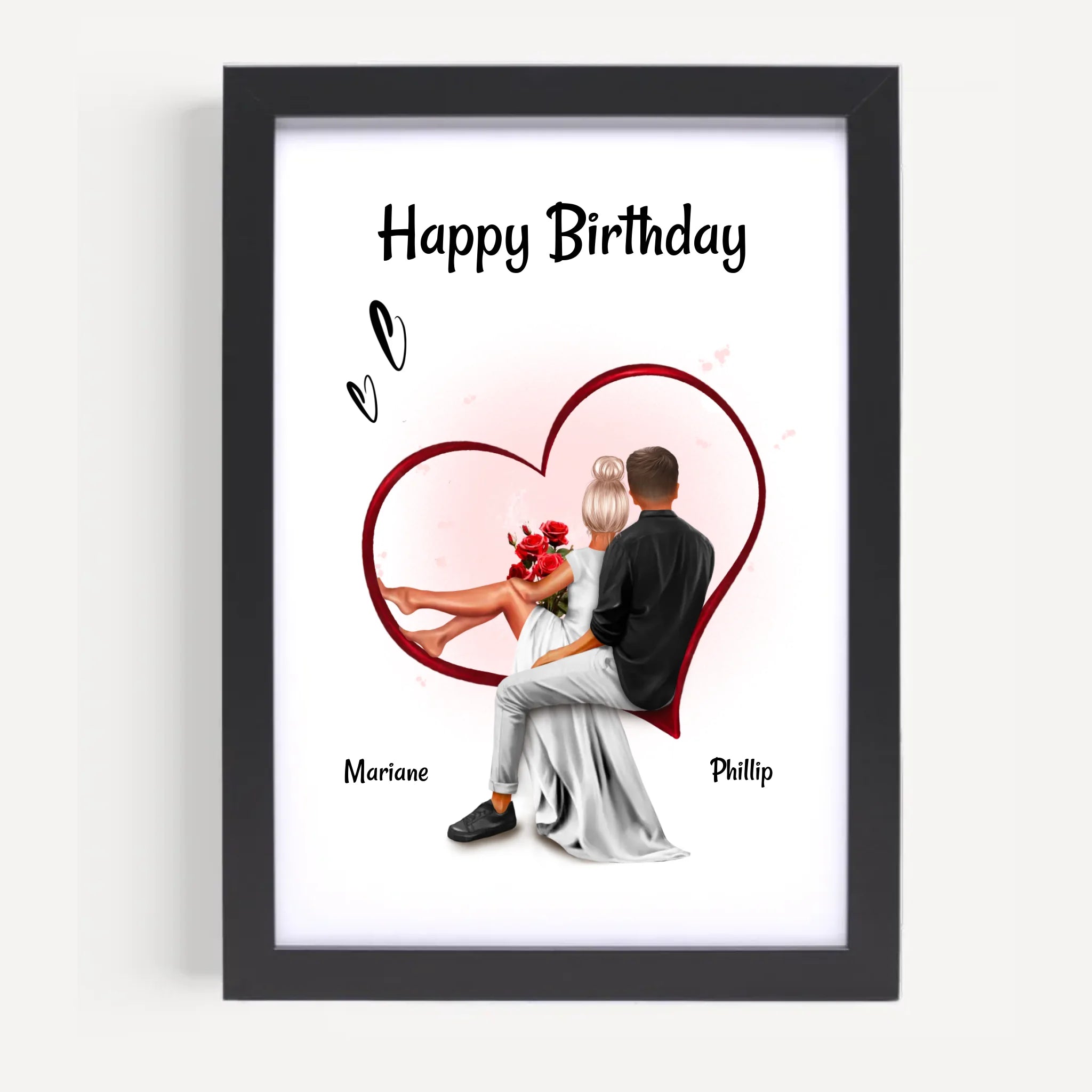 Freundin Geburtstagsgeschenk Liebespaar Bild personalisiert - Cantty