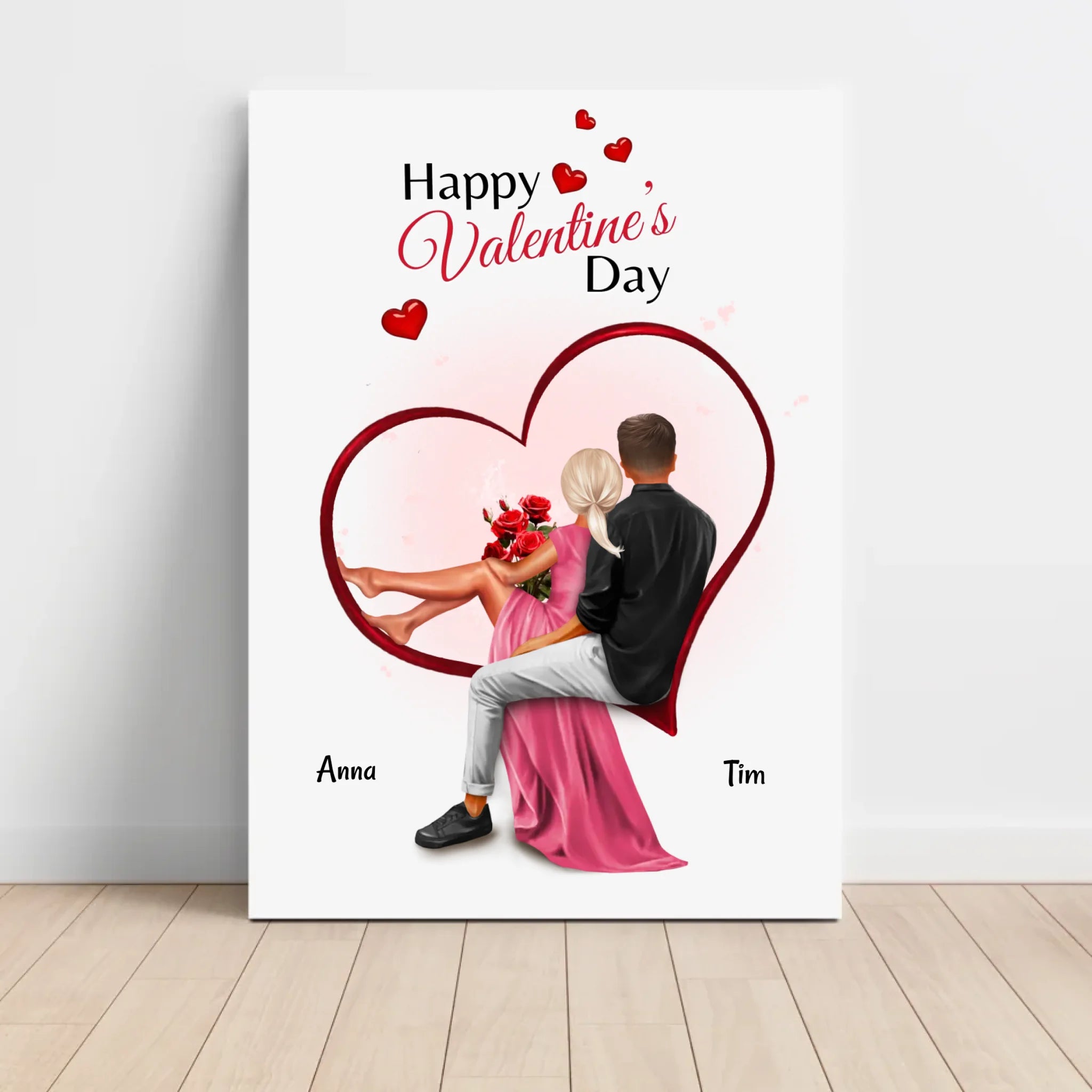 Valentinstag Bild Geschenk für Freundin personalisiert - Cantty