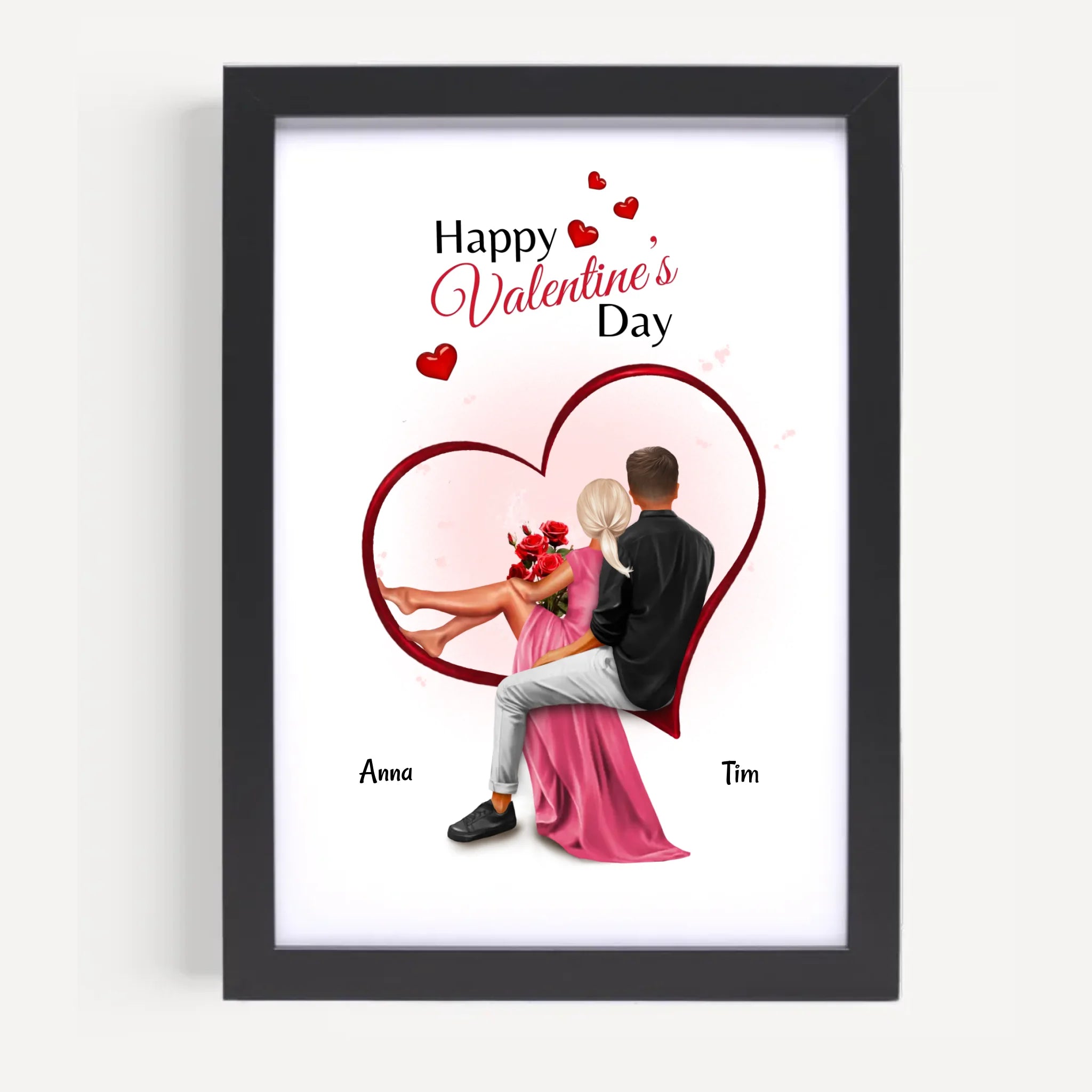 Valentinstag Bild Geschenk für Freundin personalisiert - Cantty