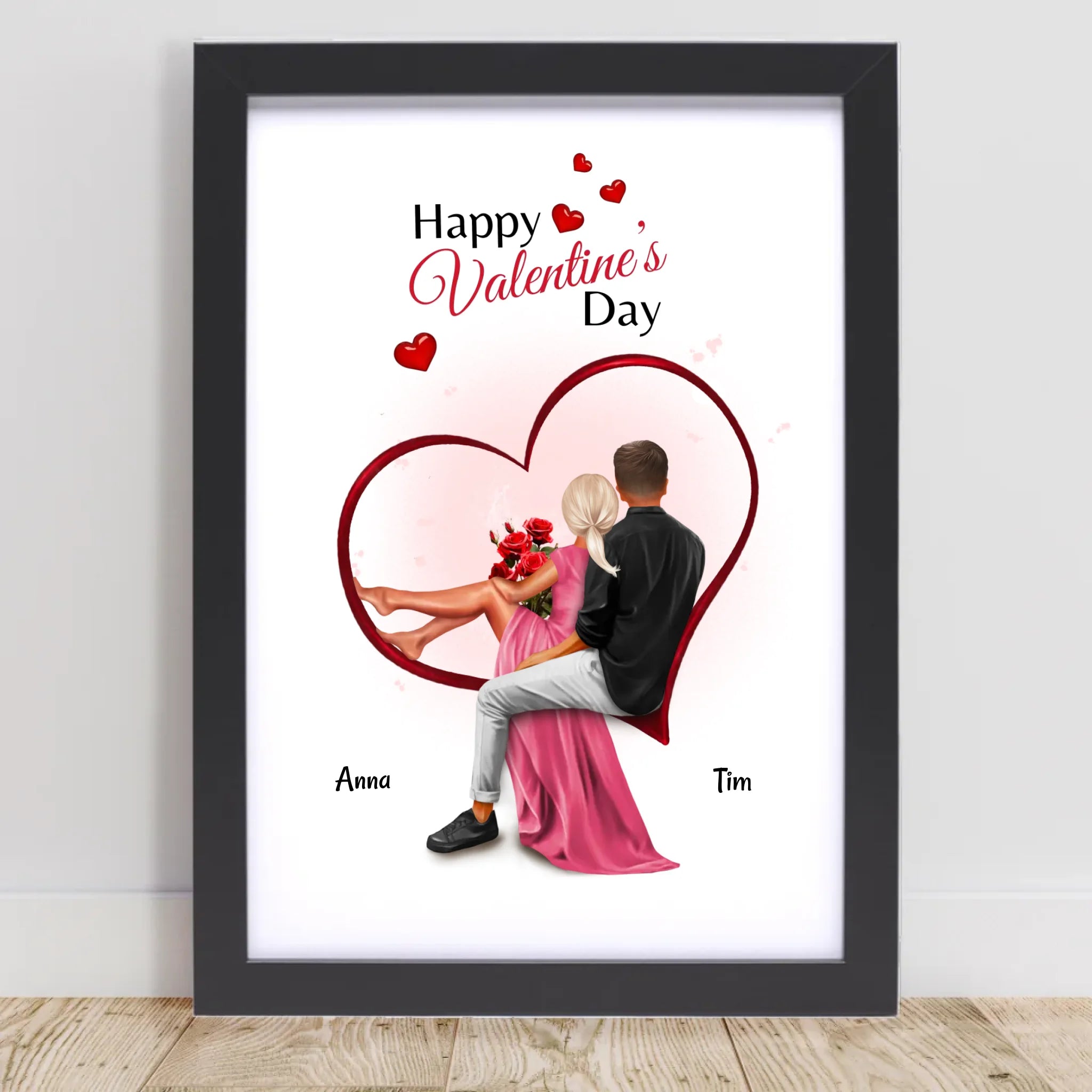 Valentinstag Bild Geschenk für Freundin personalisiert - Cantty