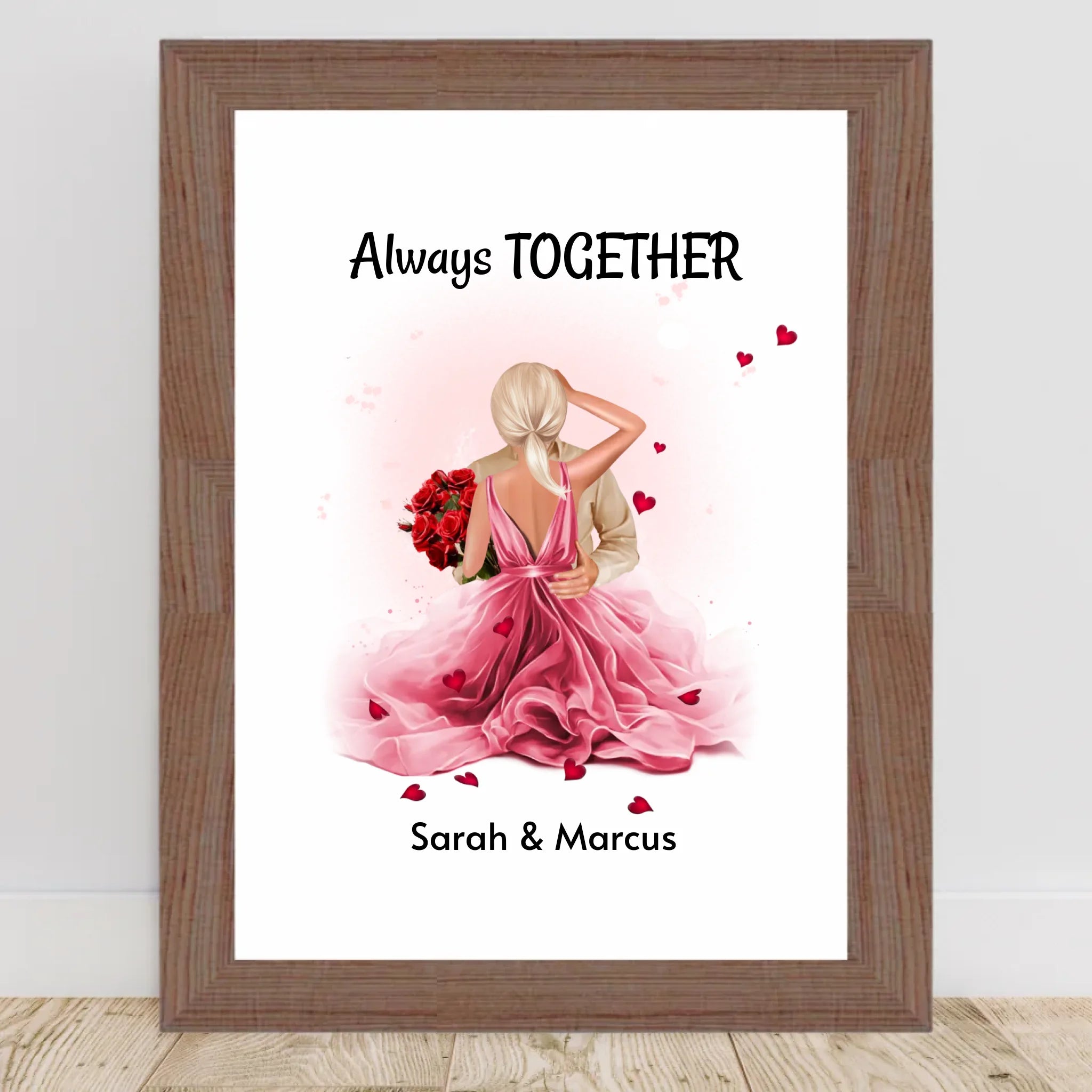 Liebespaar Jahrestagsgeschenk Bild personalisiert - Cantty