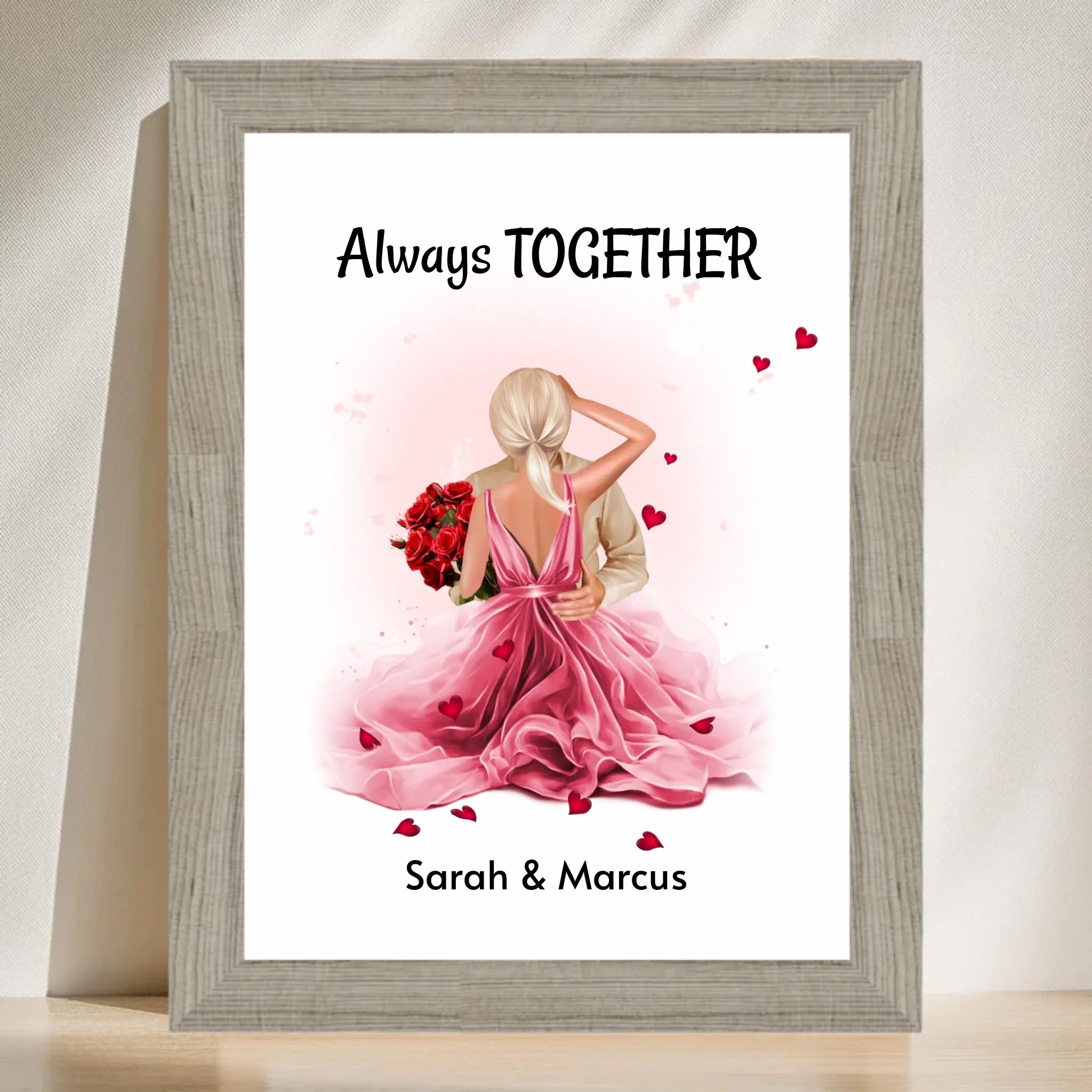 Liebespaar Jahrestagsgeschenk Bild personalisiert - Cantty