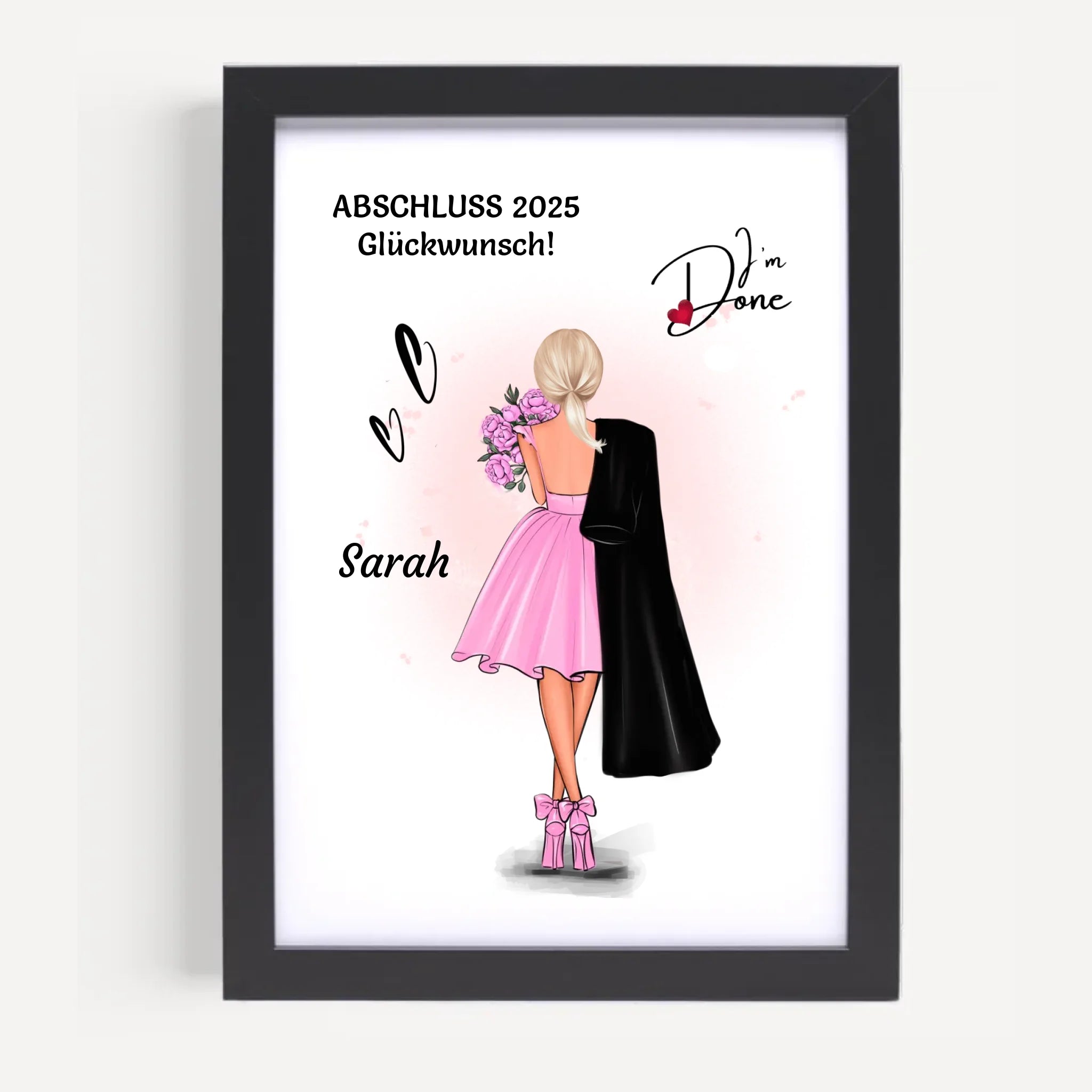 Mädchen Abschlussgeschenk Bild personalisiert - Cantty