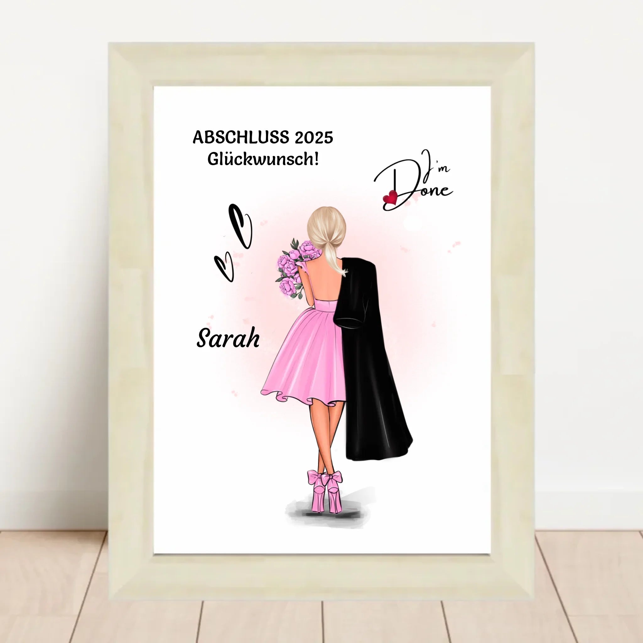 Mädchen Abschlussgeschenk Bild personalisiert - Cantty