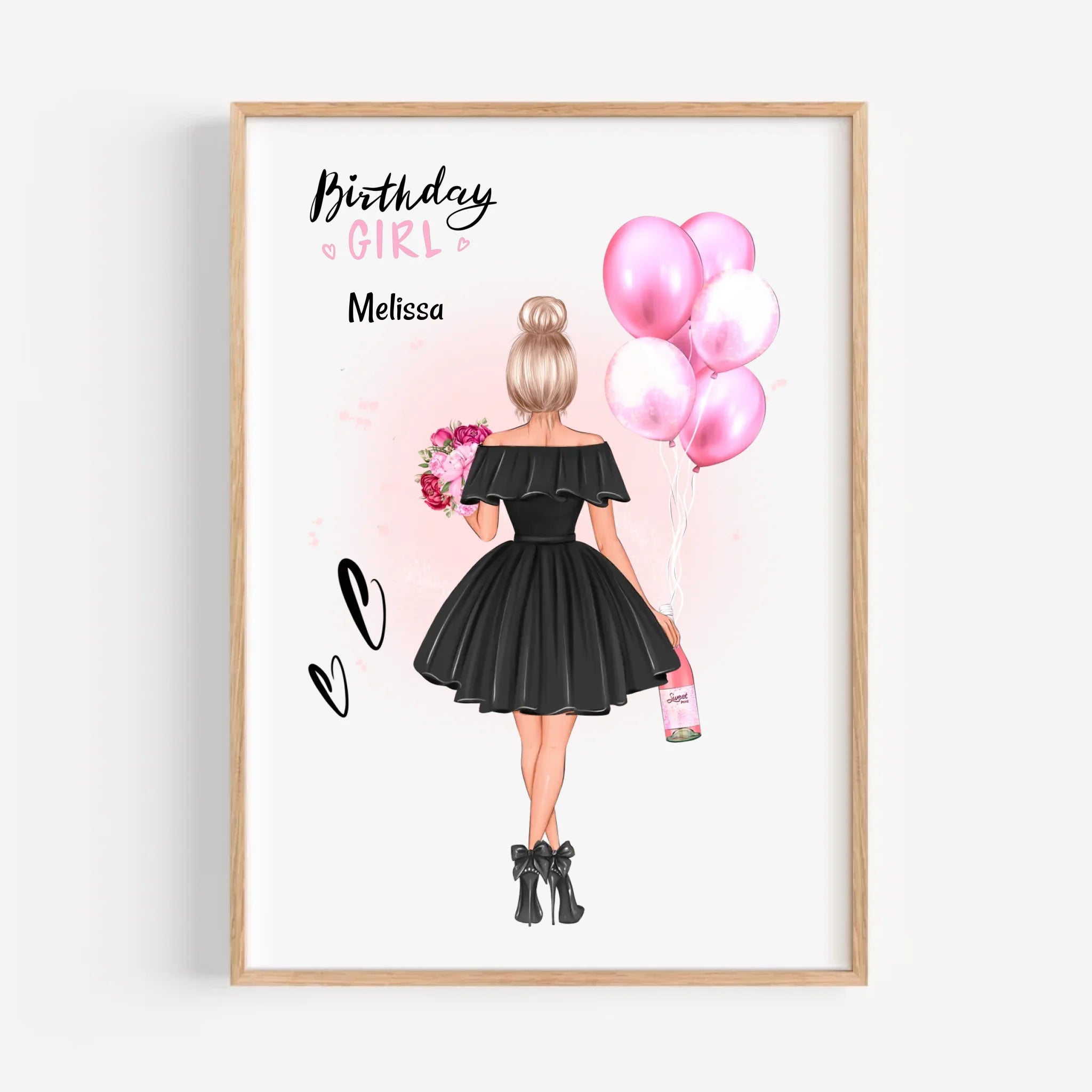 Mädchen Geburtstagsgeschenk Poster personalisiert - Cantty