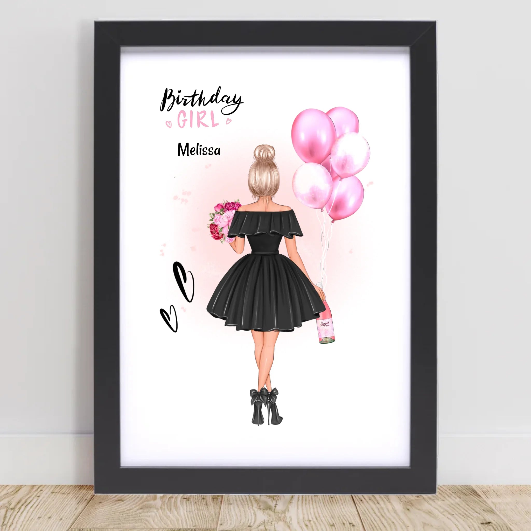 Mädchen Geburtstagsgeschenk Poster personalisiert - Cantty