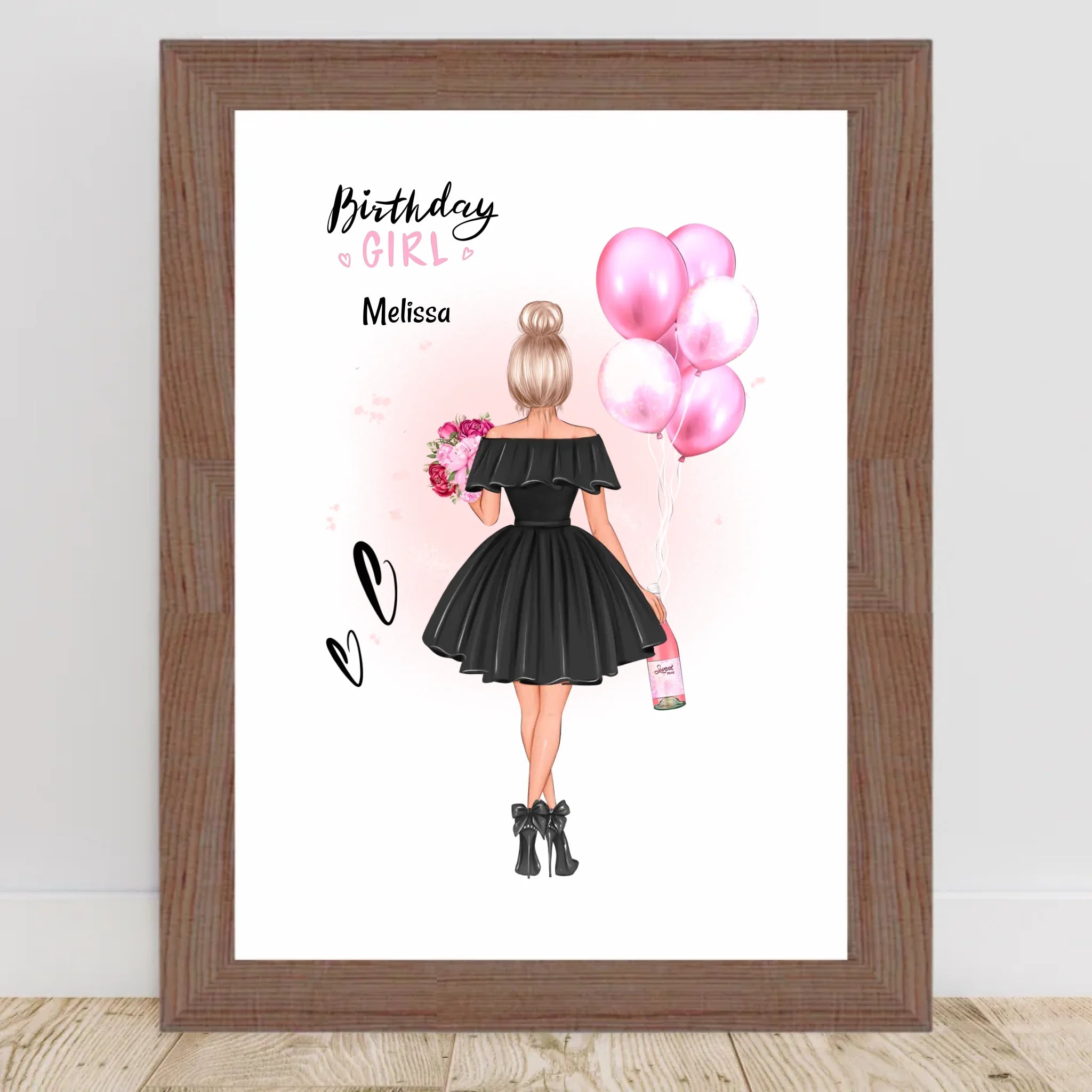 Mädchen Geburtstagsgeschenk Poster personalisiert - Cantty