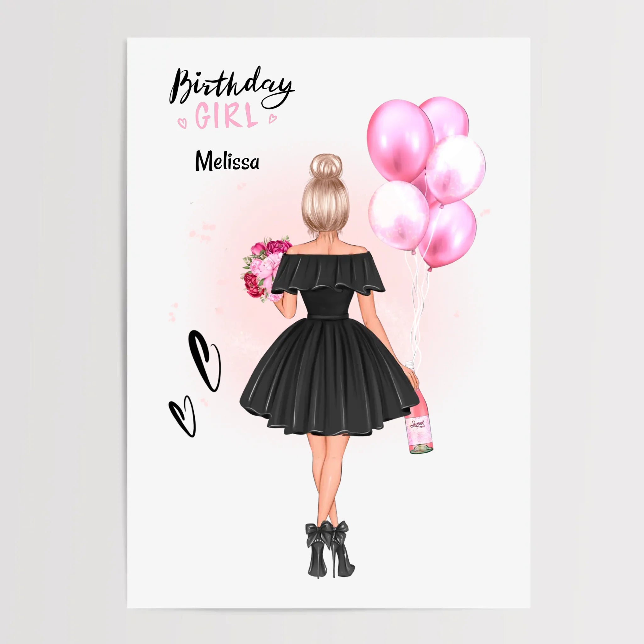 Mädchen Geburtstagsgeschenk Poster personalisiert - Cantty