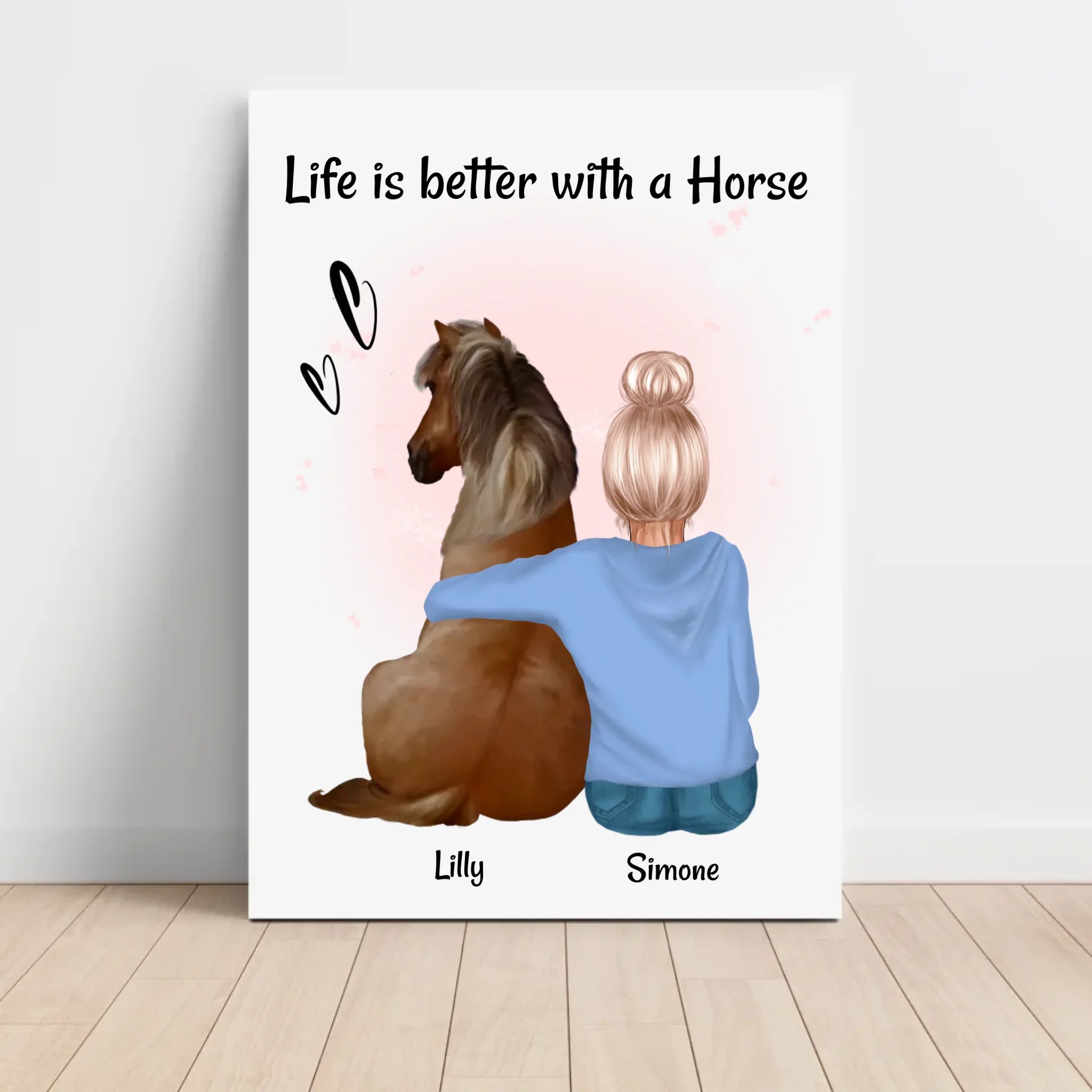 Mädchen Pferd Poster Geschenk Pferdebesitzerin personalisiert - Cantty