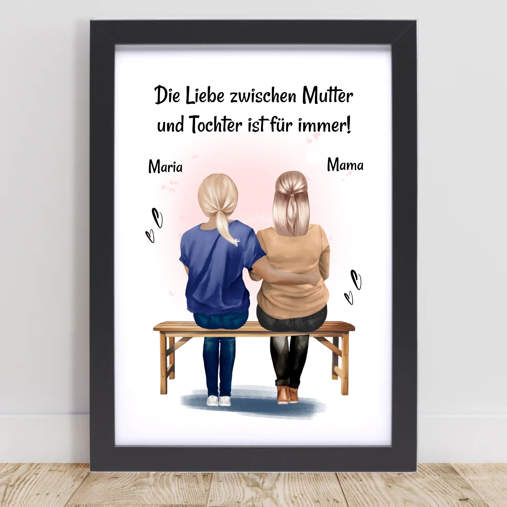 Geschenk Mutter Tochter Poster mit Spruch personalisiert - Cantty
