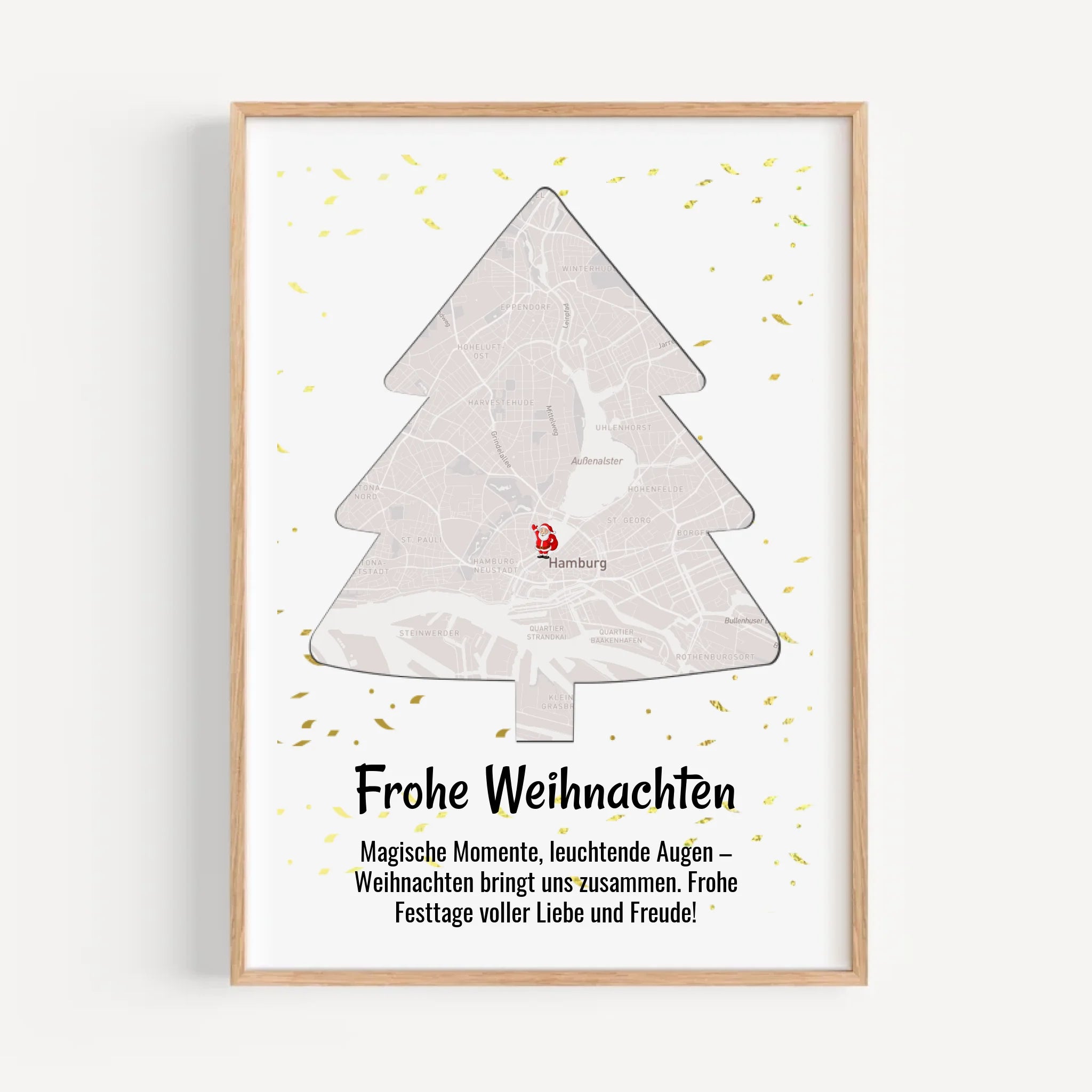 Nachbarn Weihnachtsgeschenk Stadtkarte Bild mit Koordinaten personalisierbar - Cantty