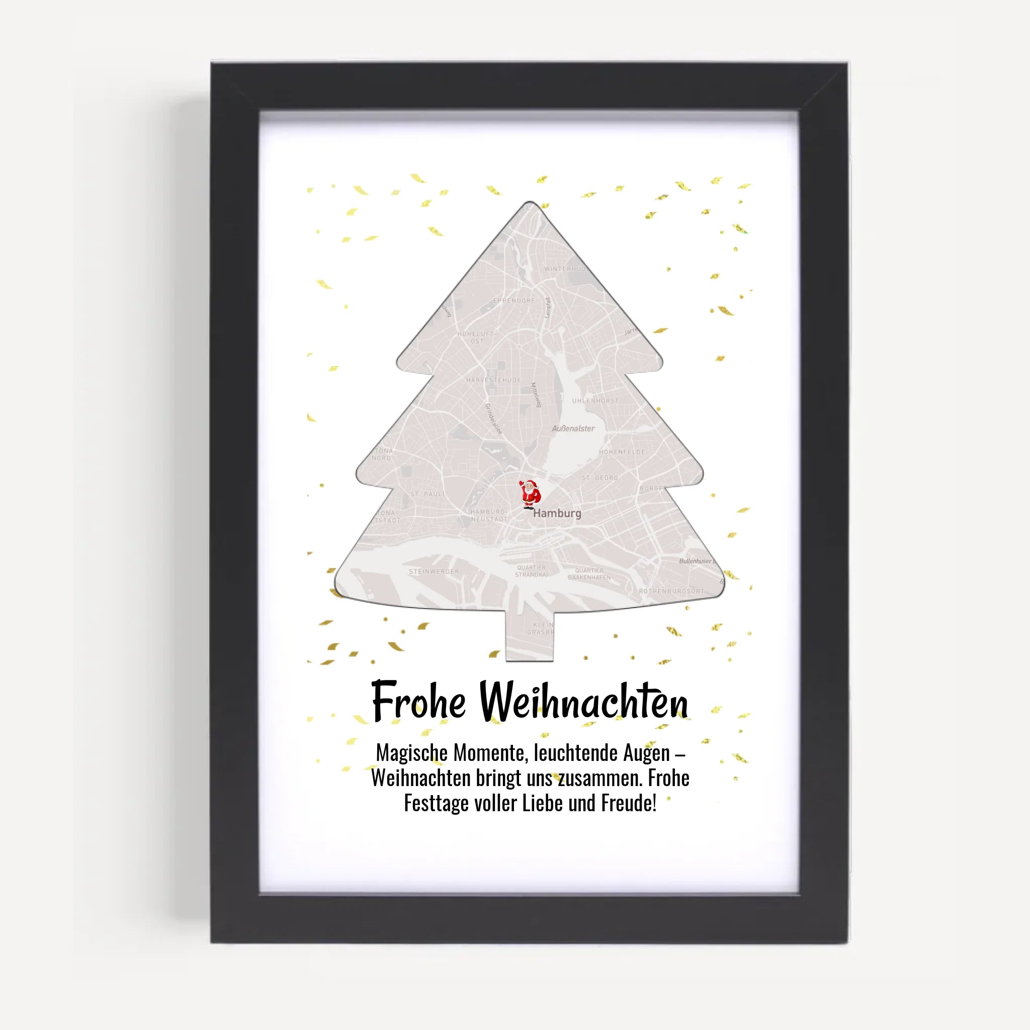 Nachbarn Weihnachtsgeschenk Stadtkarte Bild mit Koordinaten personalisierbar - Cantty