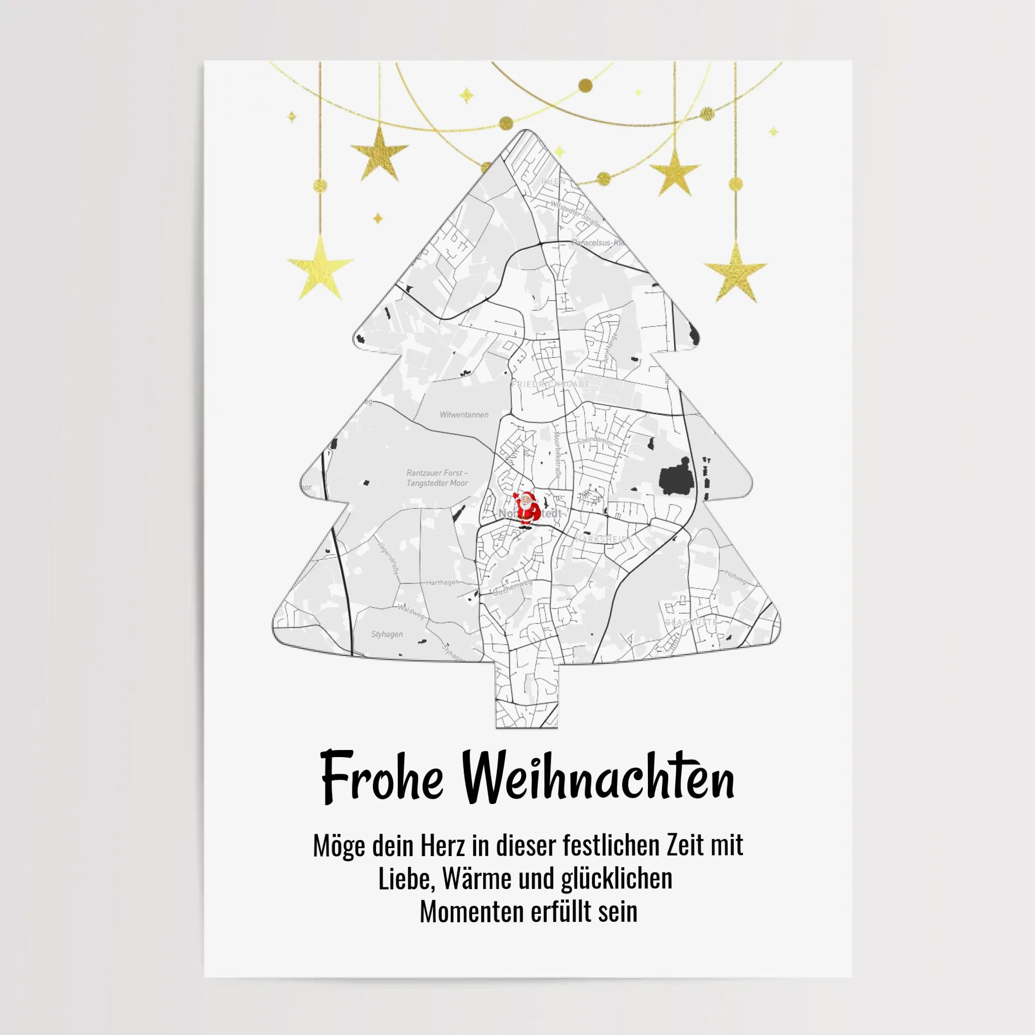 Chefin Weihnachtsgeschenk Koordinaten Bild Stadtkarte mit Weihnachtswünsche - Cantty