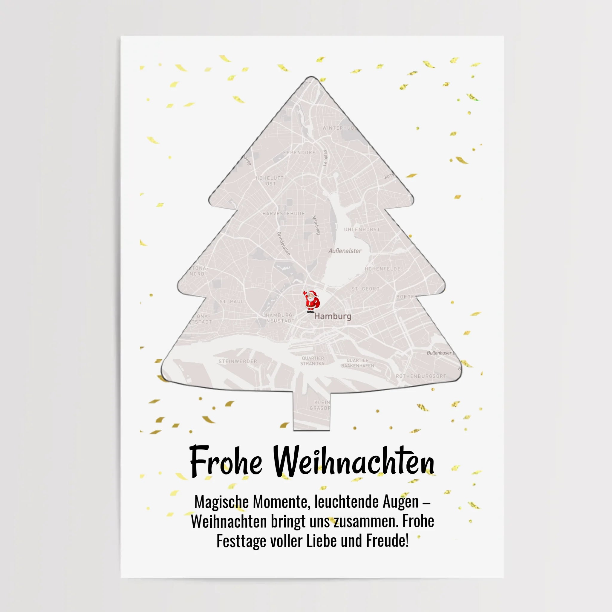 Nachbarn Weihnachtsgeschenk Stadtkarte Bild mit Koordinaten personalisierbar - Cantty