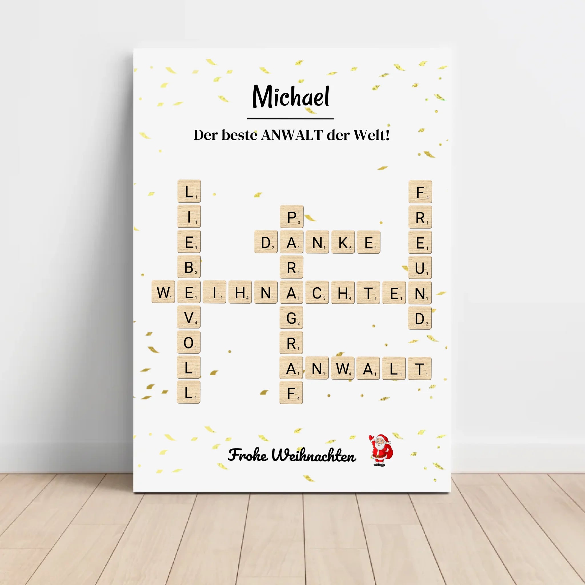 Anwalt Weihnachtsgeschenk Bild Scrabble Design - Cantty