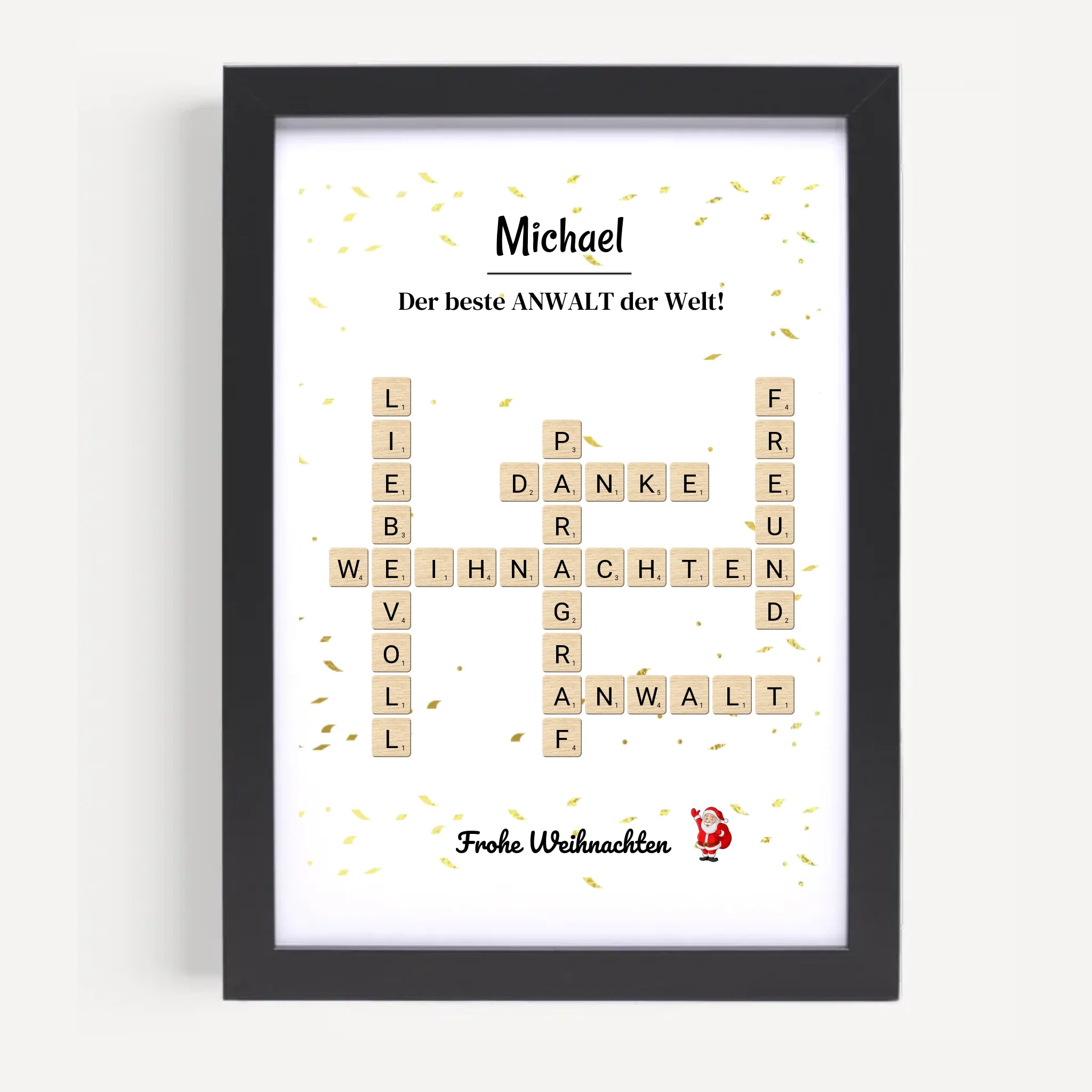 Anwalt Weihnachtsgeschenk Bild Scrabble Design - Cantty