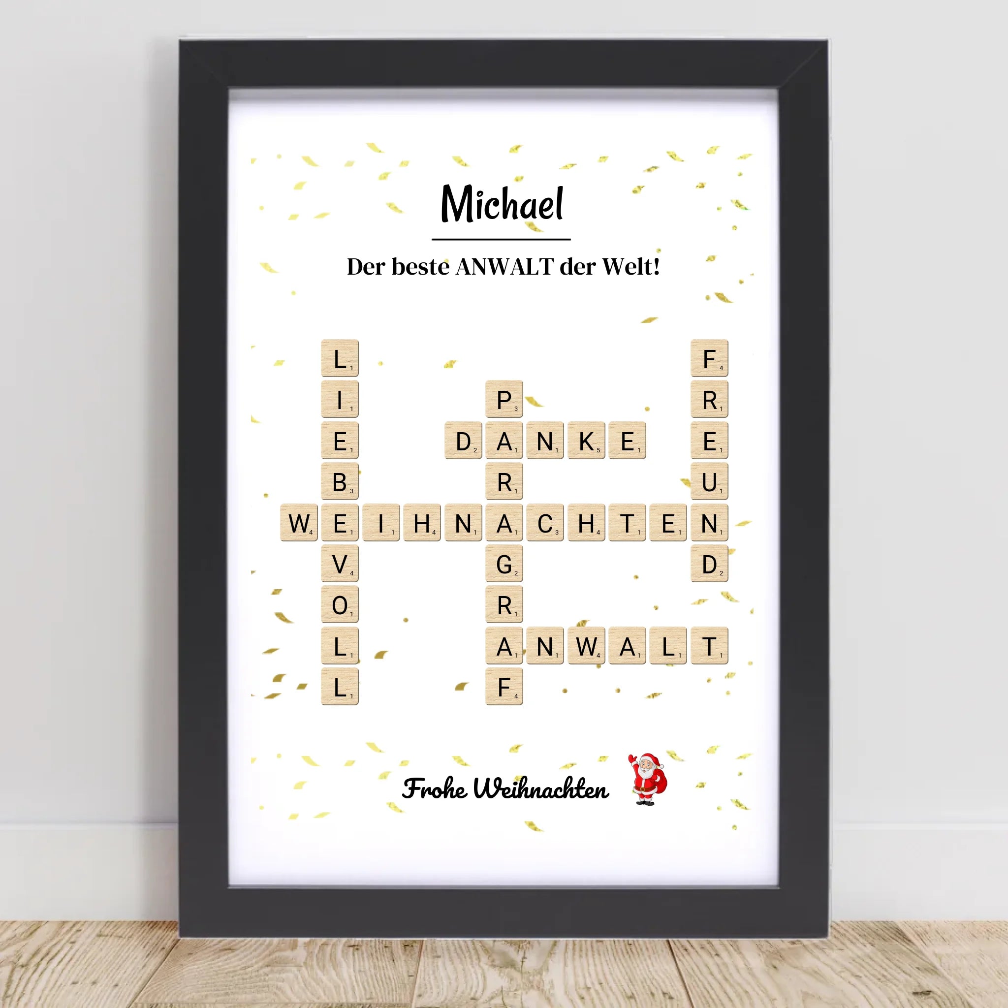 Anwalt Weihnachtsgeschenk Bild Scrabble Design - Cantty