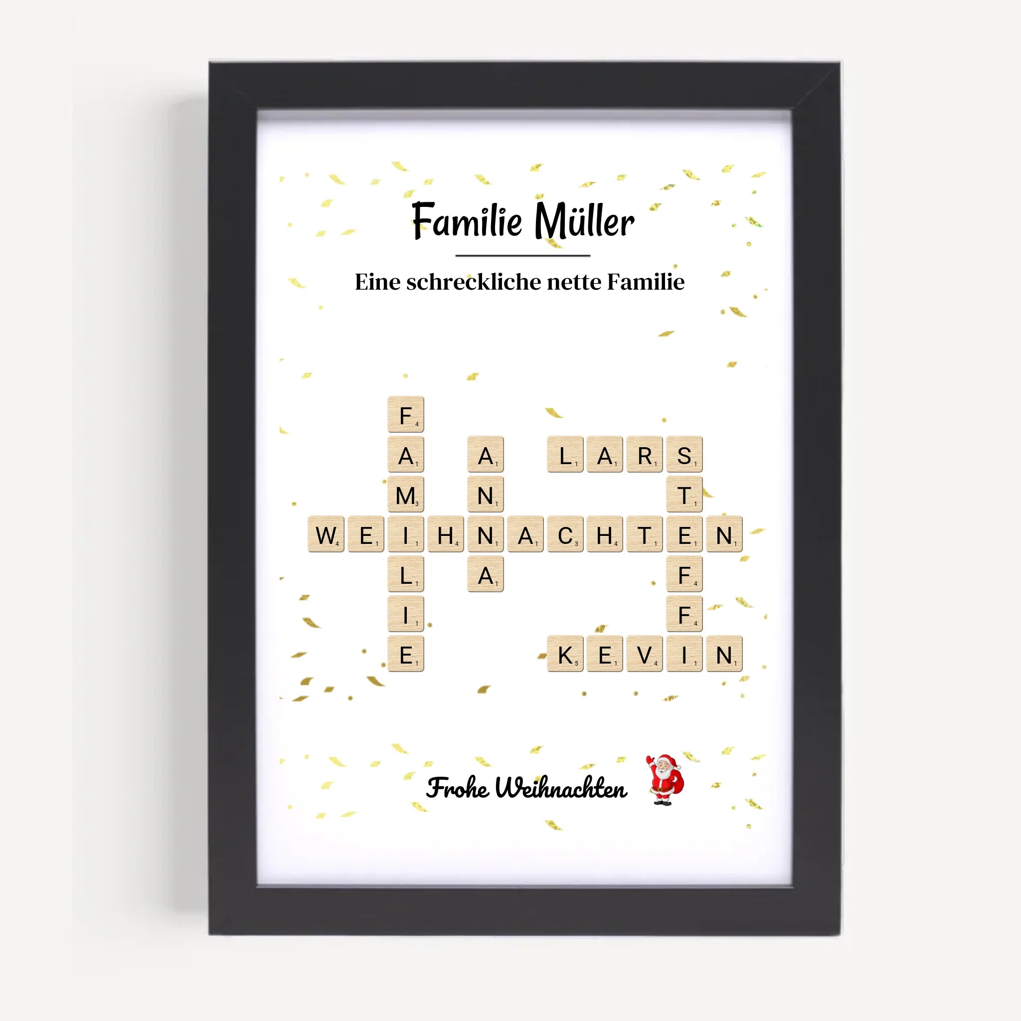 Familie Weihnachtsgeschenk Poster Scrabble Design - Cantty