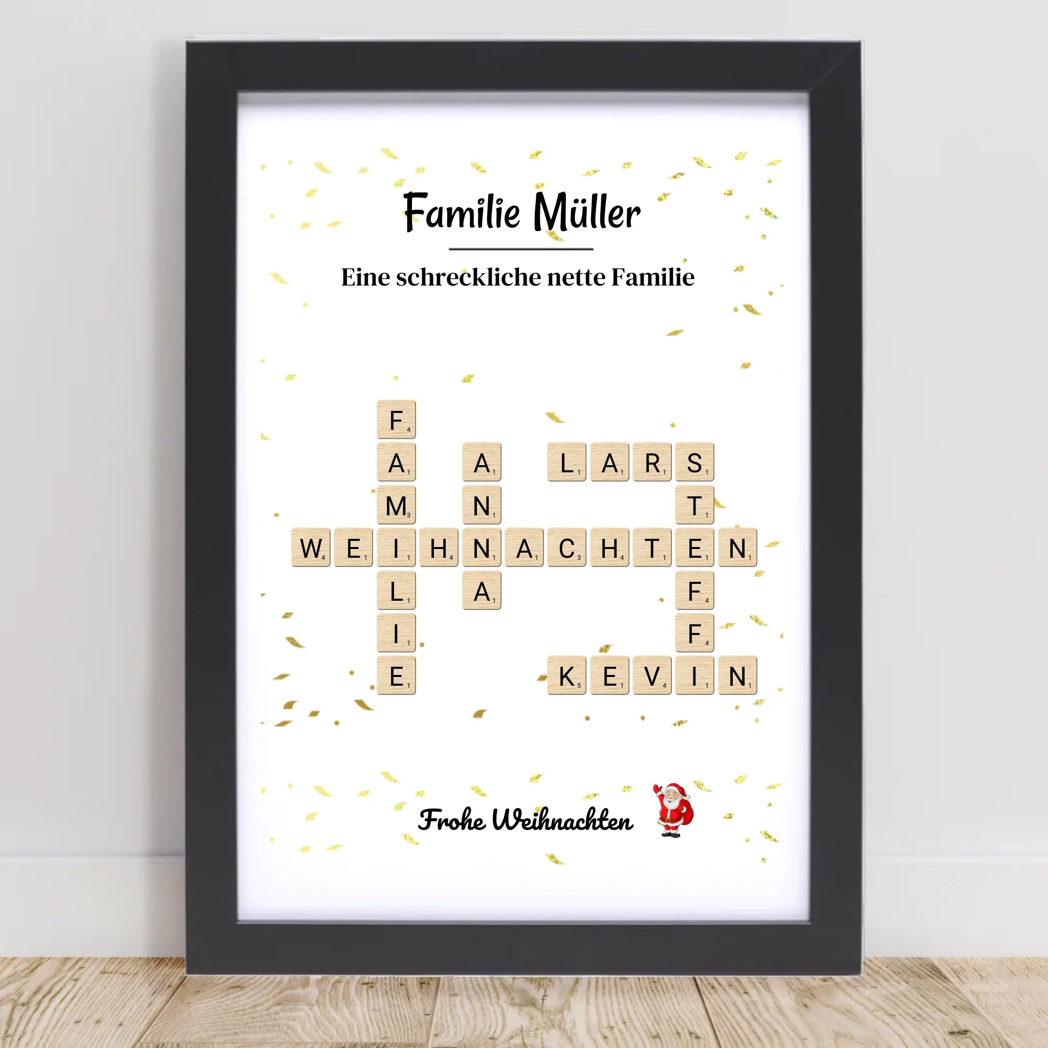 Familie Weihnachtsgeschenk Poster Scrabble Design - Cantty