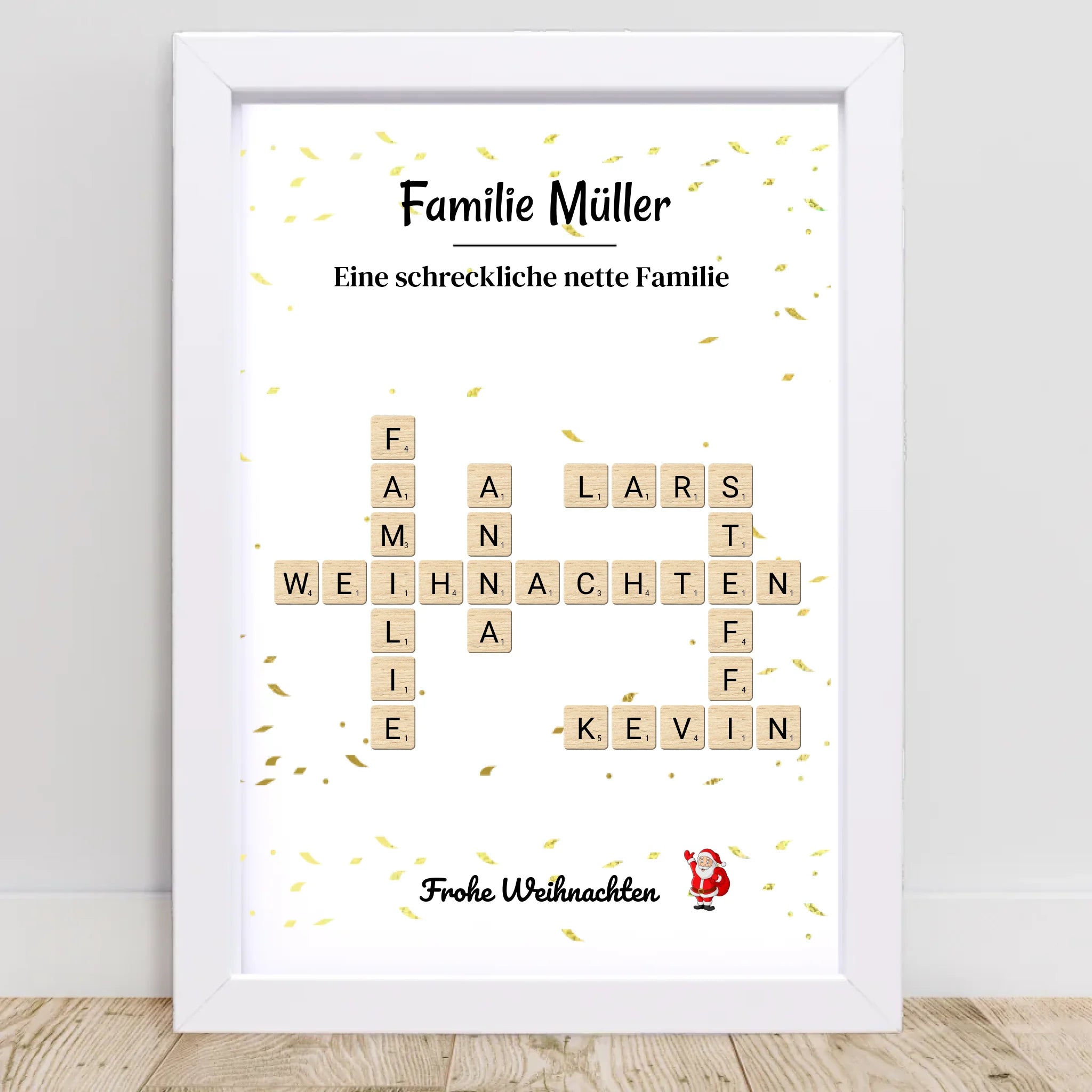 Familie Weihnachtsgeschenk Poster Scrabble Design - Cantty