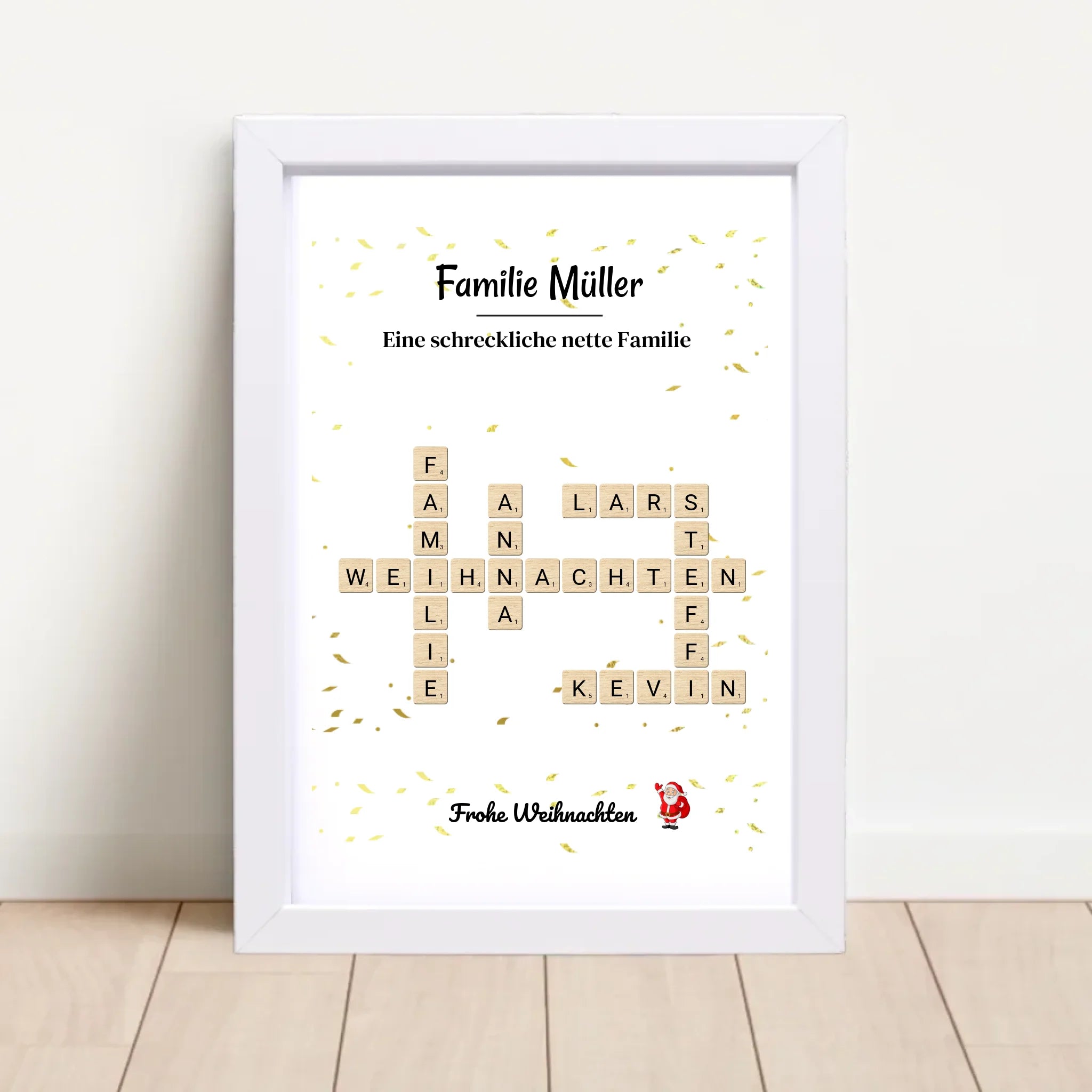 Familie Weihnachtsgeschenk Poster Scrabble Design - Cantty