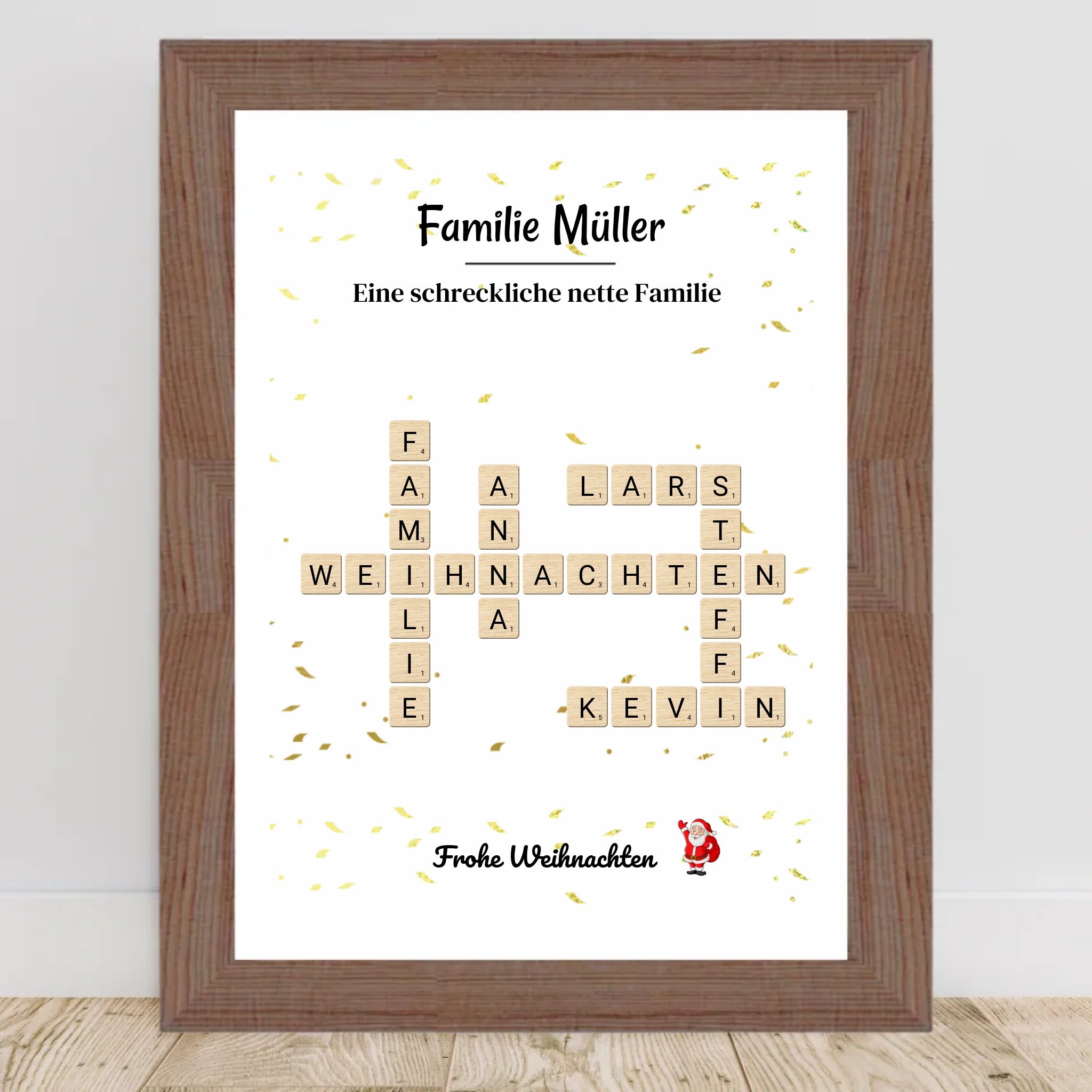 Familie Weihnachtsgeschenk Poster Scrabble Design - Cantty