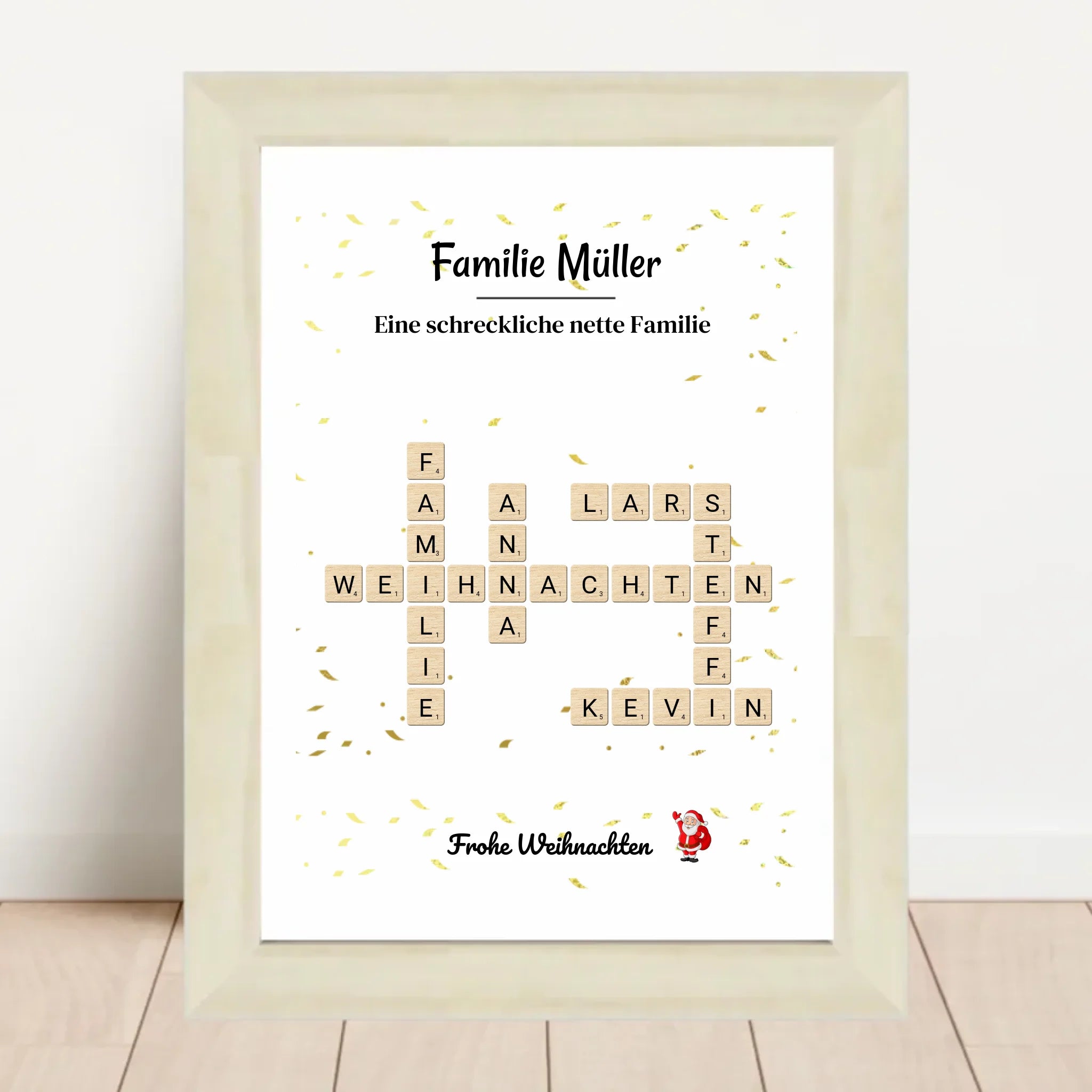 Familie Weihnachtsgeschenk Poster Scrabble Design - Cantty