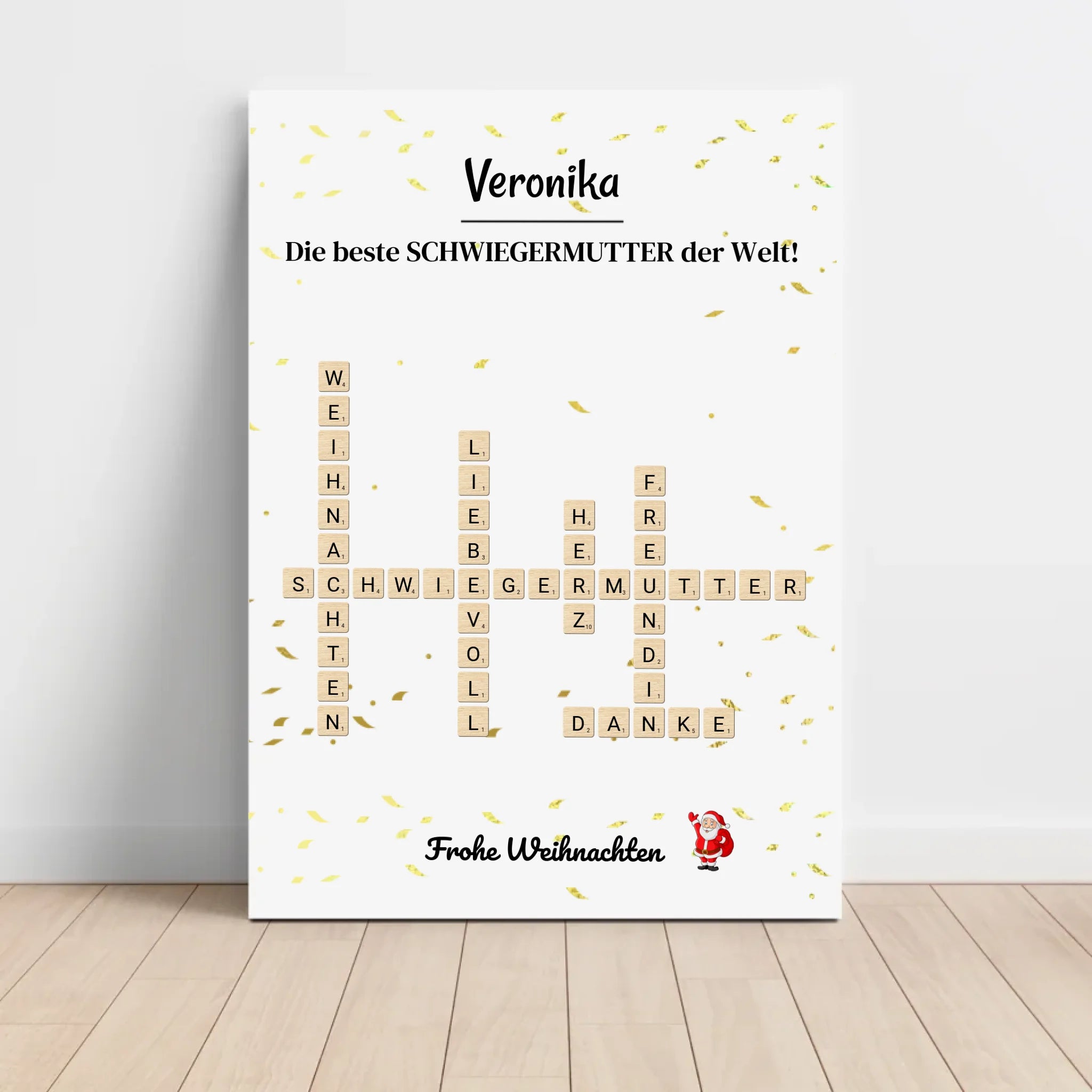 Schwiegermutter Weihnachtsgeschenk Poster Scrabble Design - Cantty