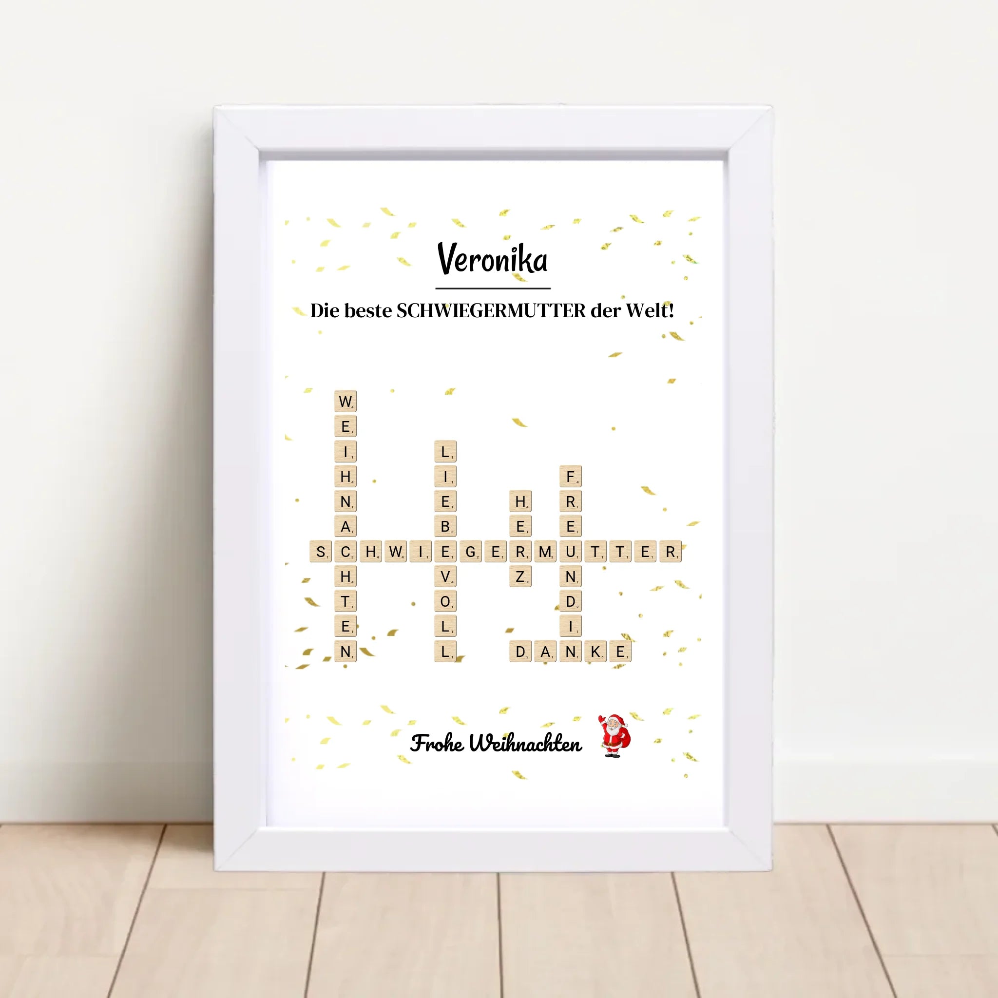 Schwiegermutter Weihnachtsgeschenk Poster Scrabble Design - Cantty