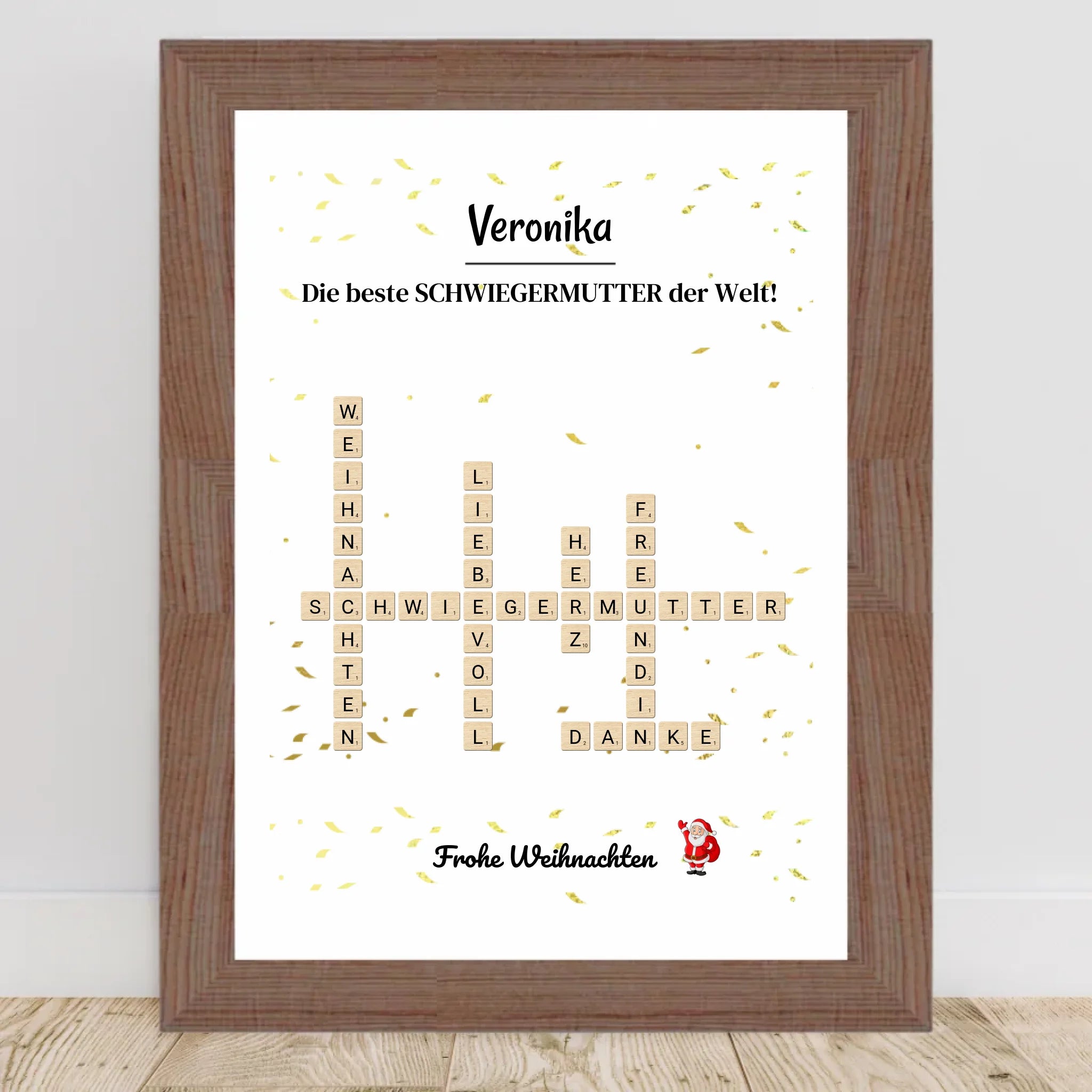 Schwiegermutter Weihnachtsgeschenk Poster Scrabble Design - Cantty